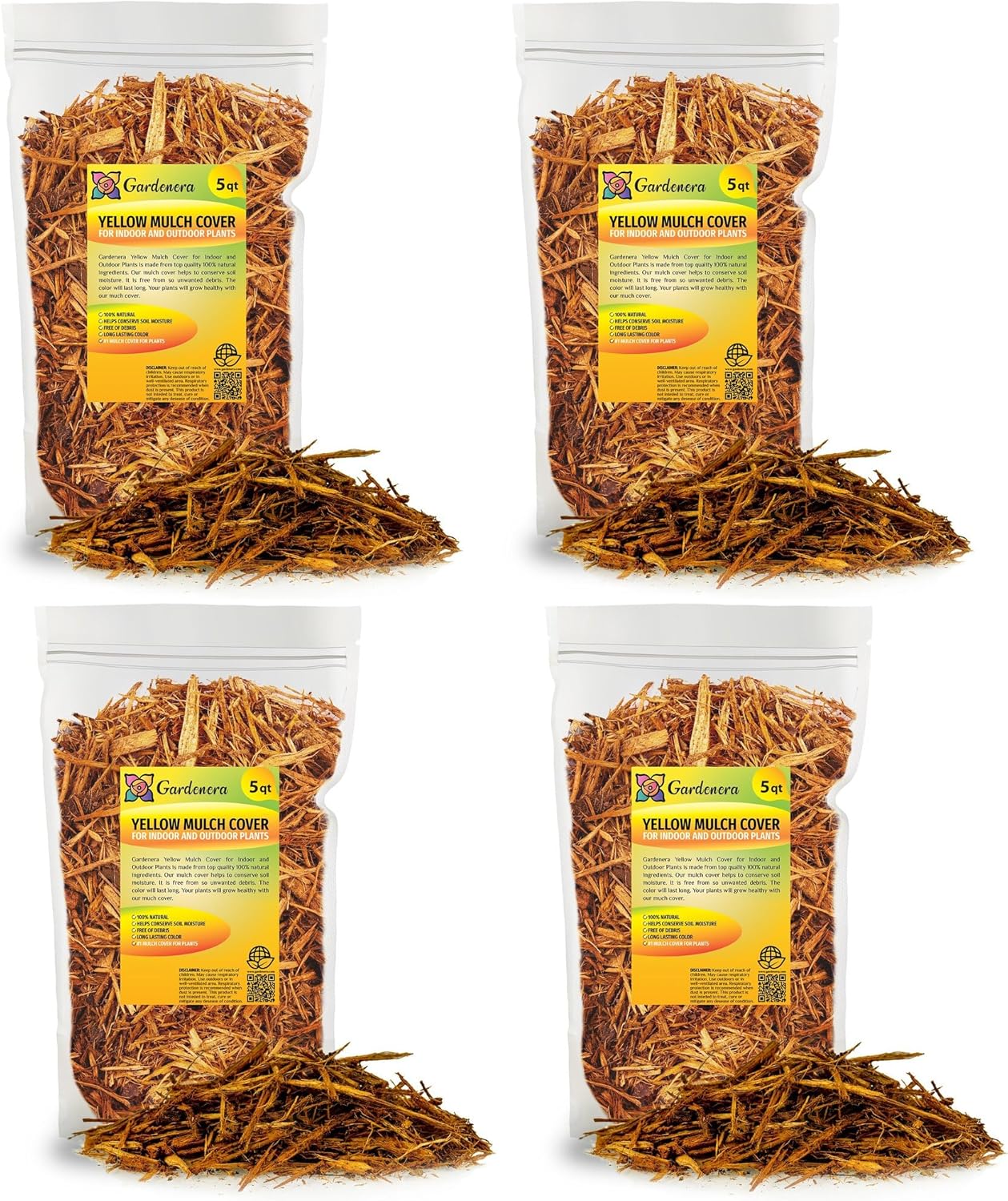 Gardenera Organic Yellow Mulch - Enhance Your Garden Naturally