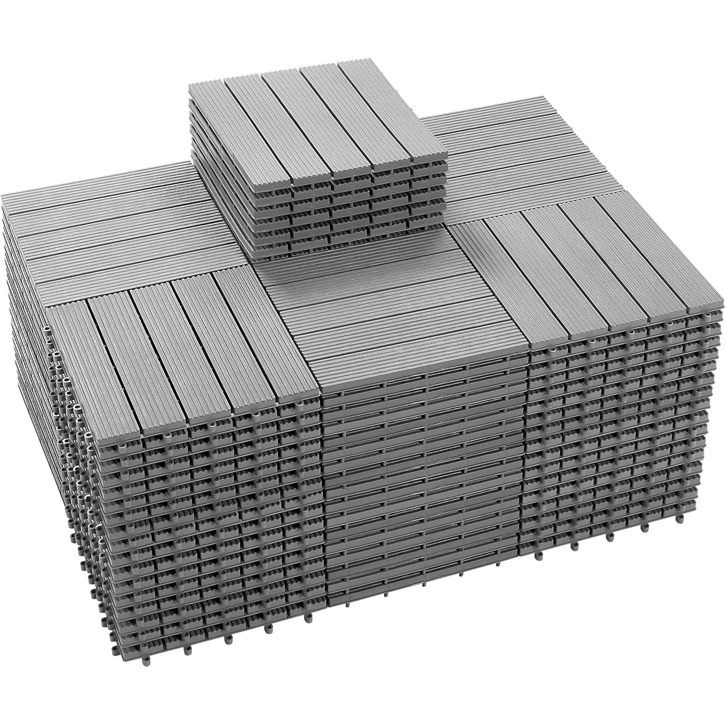 PrimeZone 108 PCS Interlocking Patio Deck Tiles for All Weather