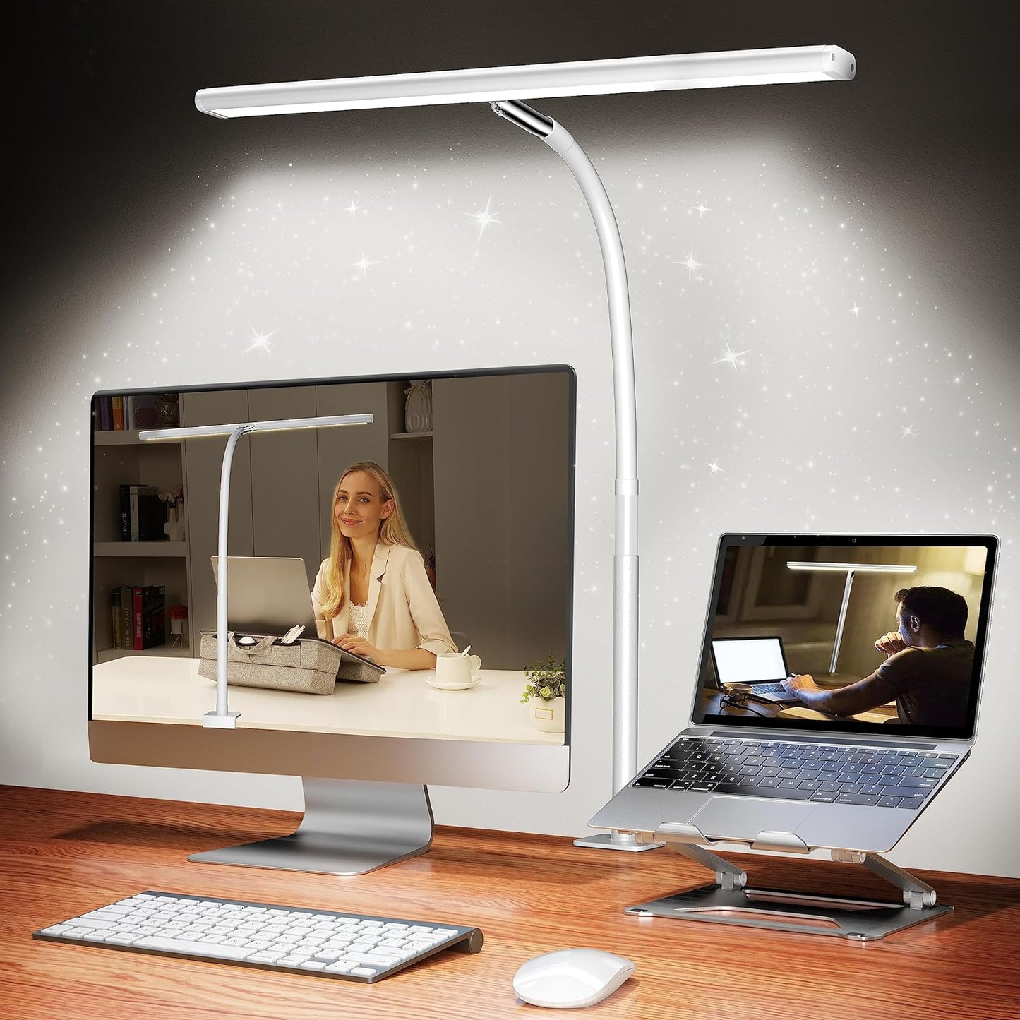 Adjustable Eye-Caring LED Desk Lamp - Brighten your workspace!