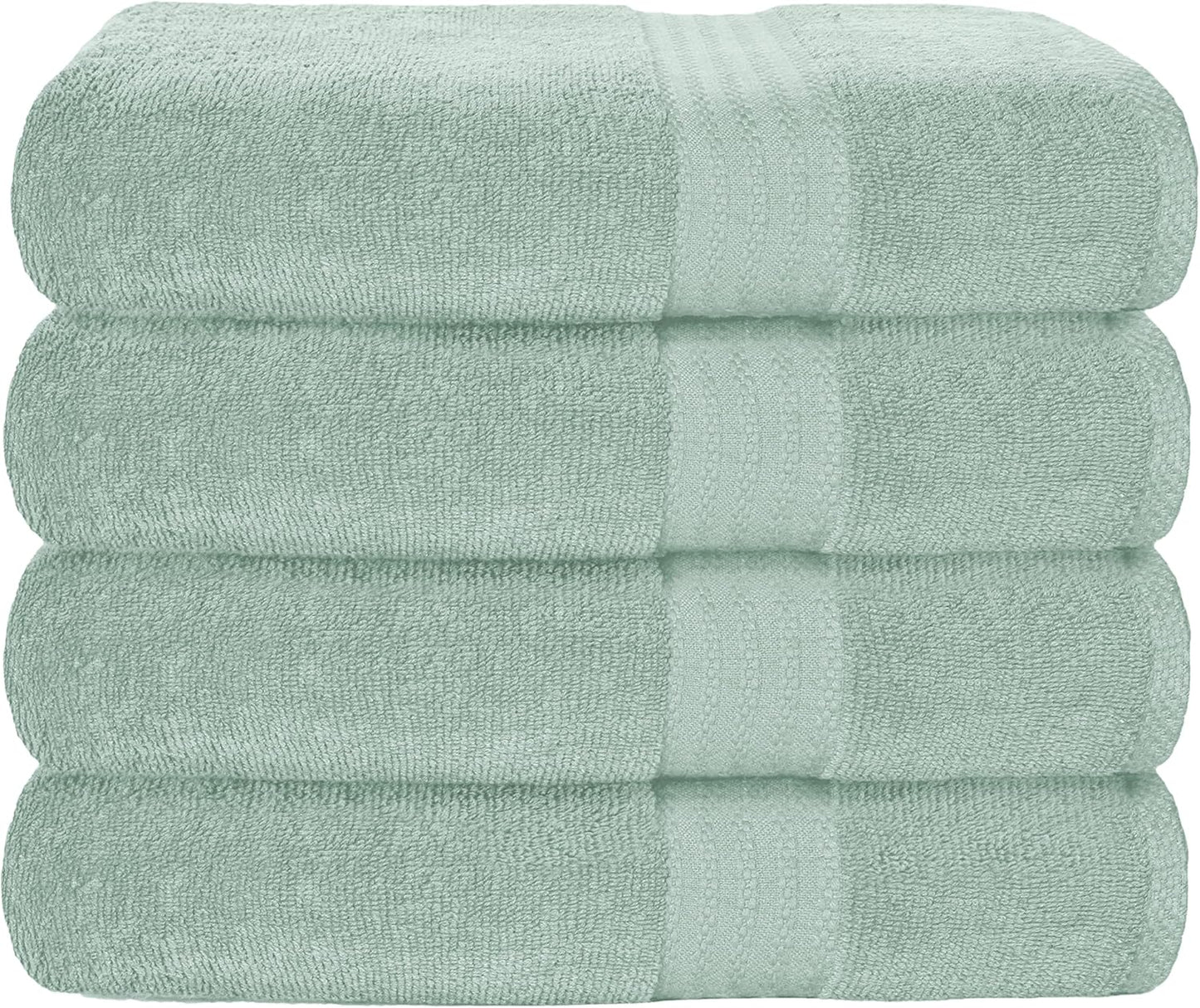 GLAMBURG Premium Cotton Bath Towel Set - Ultra Soft & Absorbent