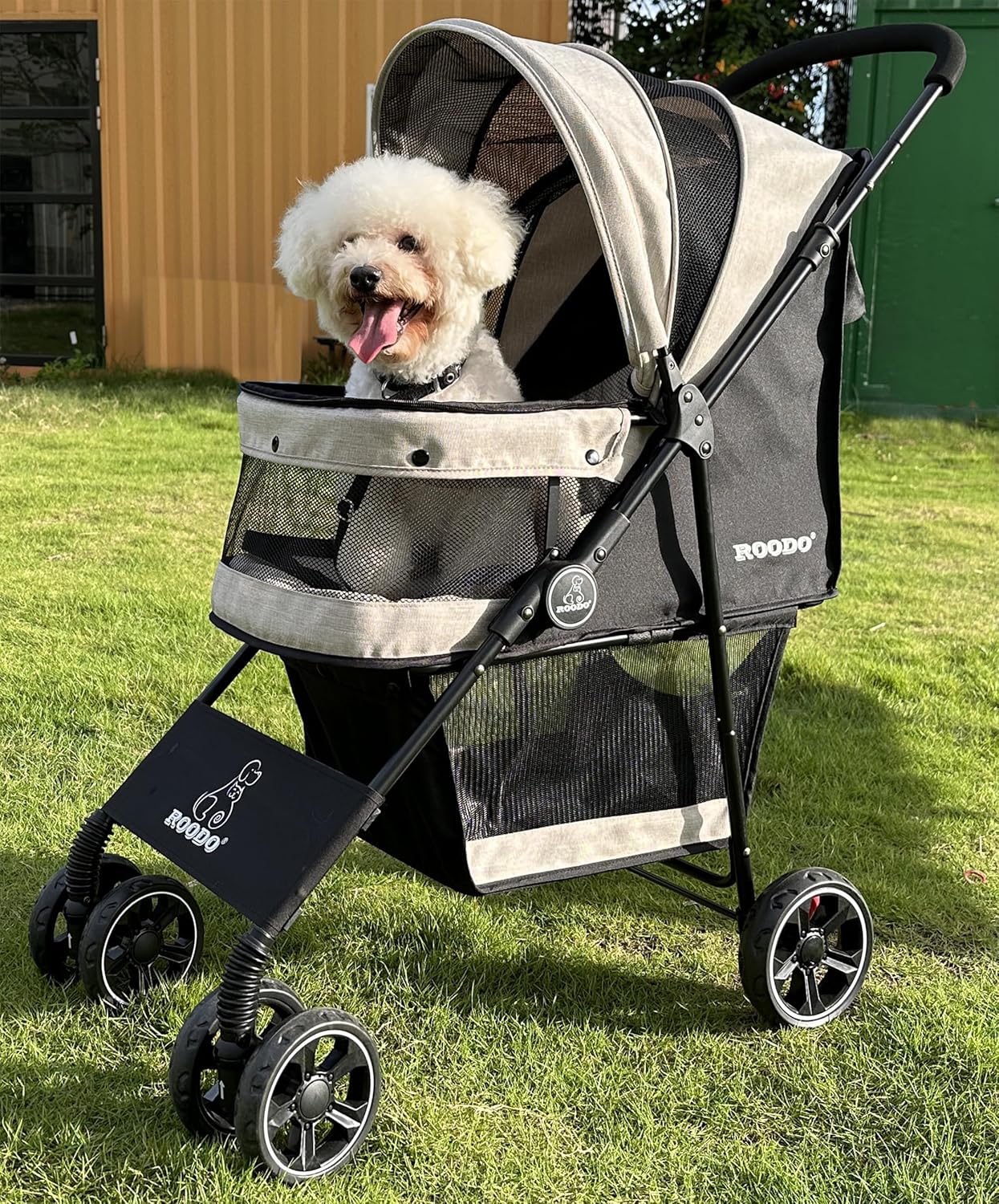 Lightweight Foldable Pet Stroller for Dogs and Cats by ROODO