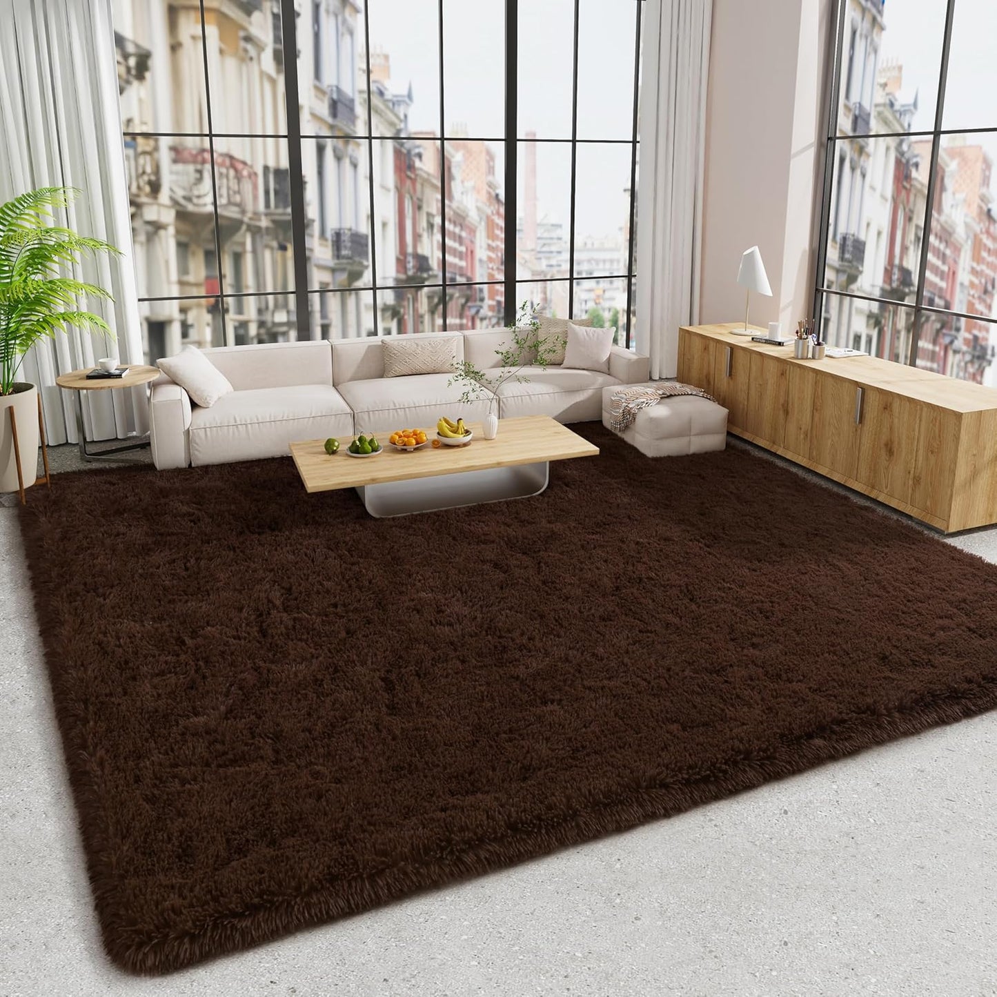 LOCHAS Ultra Soft Indoor Modern Area Rugs for Cozy Living Rooms