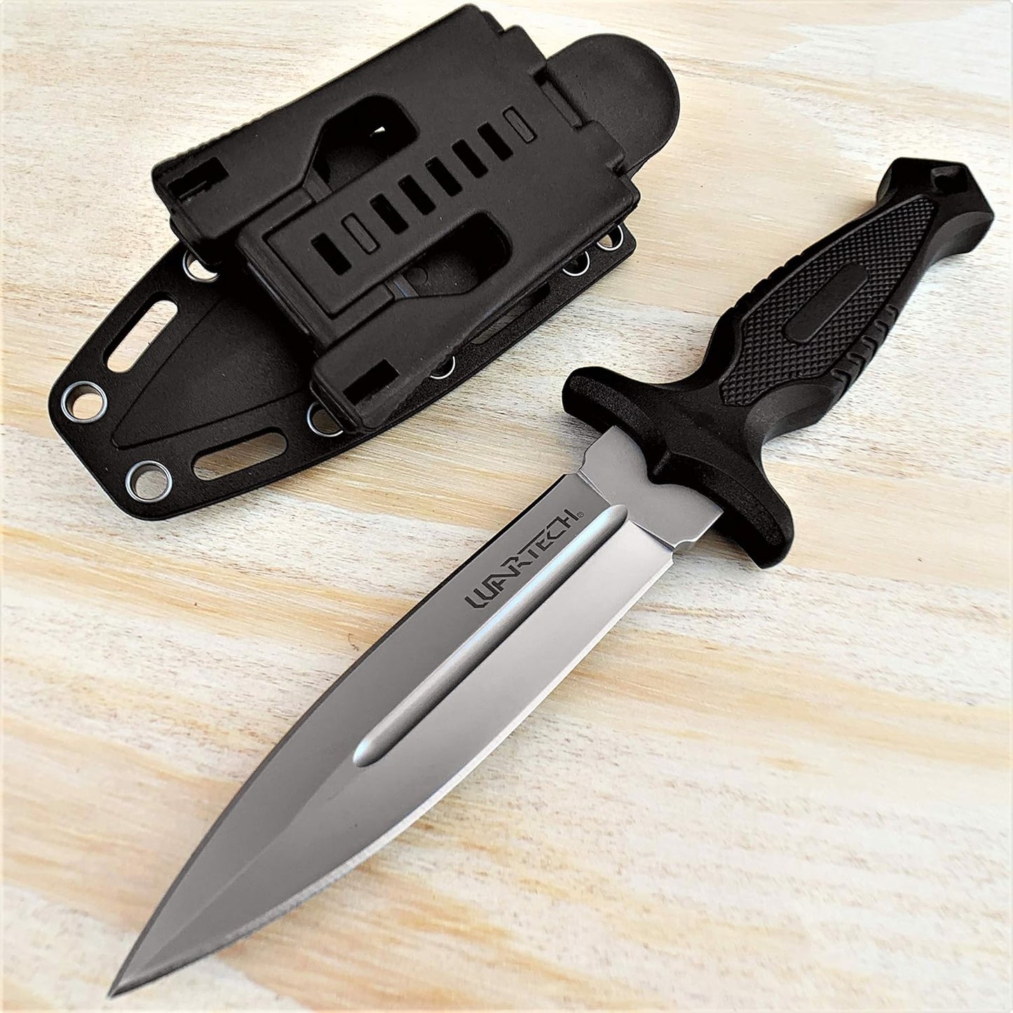 9 Tactical Survival Knife - Kydex Sheath - Molle Compatible