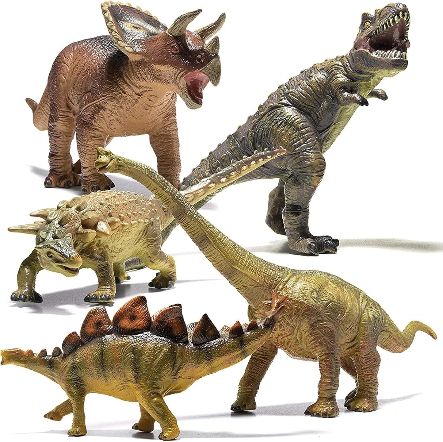 PREXTEX Jumbo Dinosaur Toys Set - Realistic Dino Figures for Kids