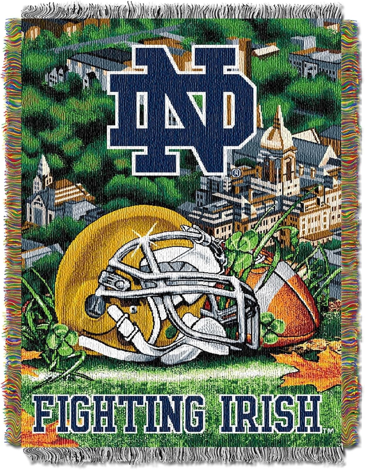 Officially Licensed NCAA Woven Tapestry Throw Blanket, 48in x 60in