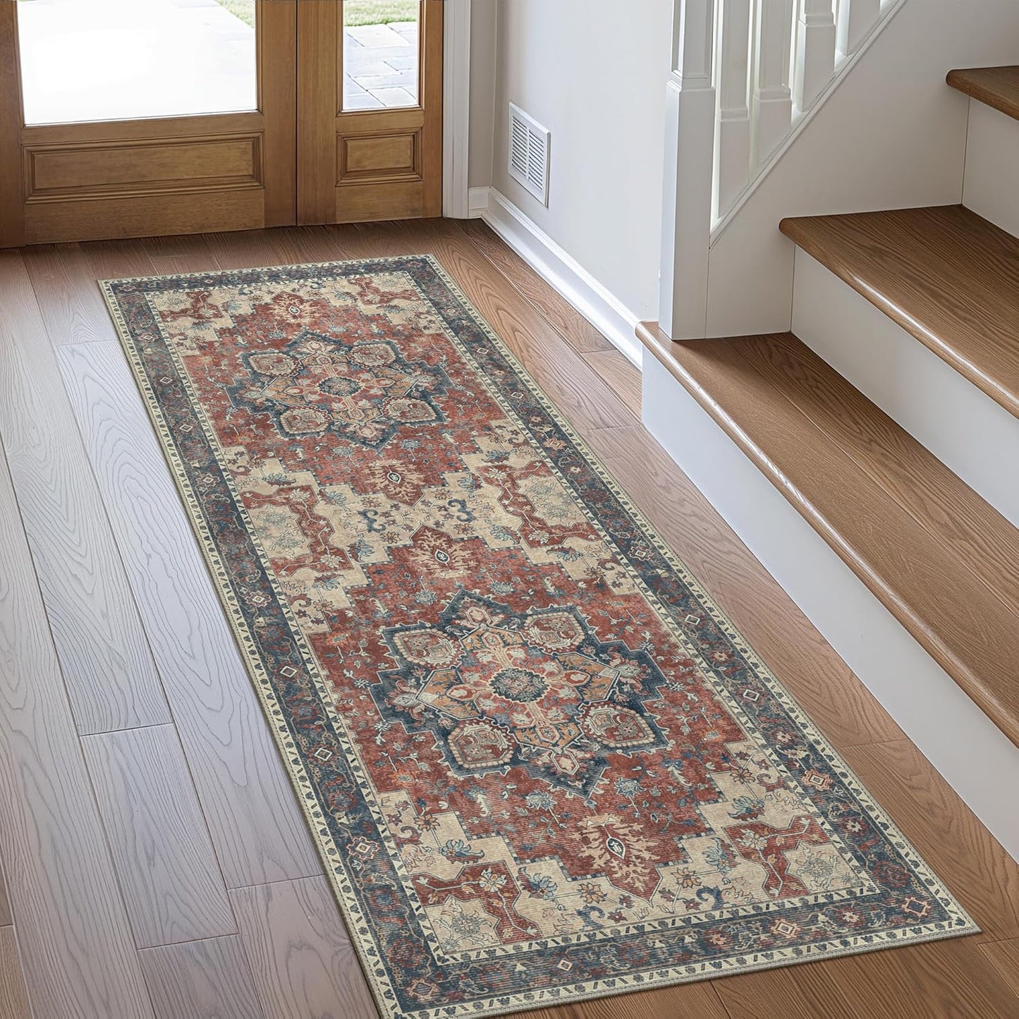 GENIMO 2x10 Runner Rugs for Hallway, Vintage Non Slip Design