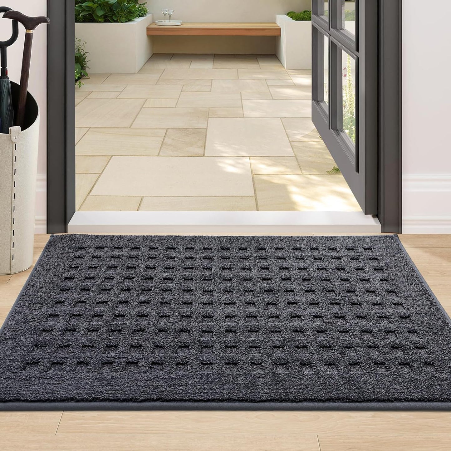 BEQHAUSE Waffle Door Mats Indoor for Muddy Paws and Shoes