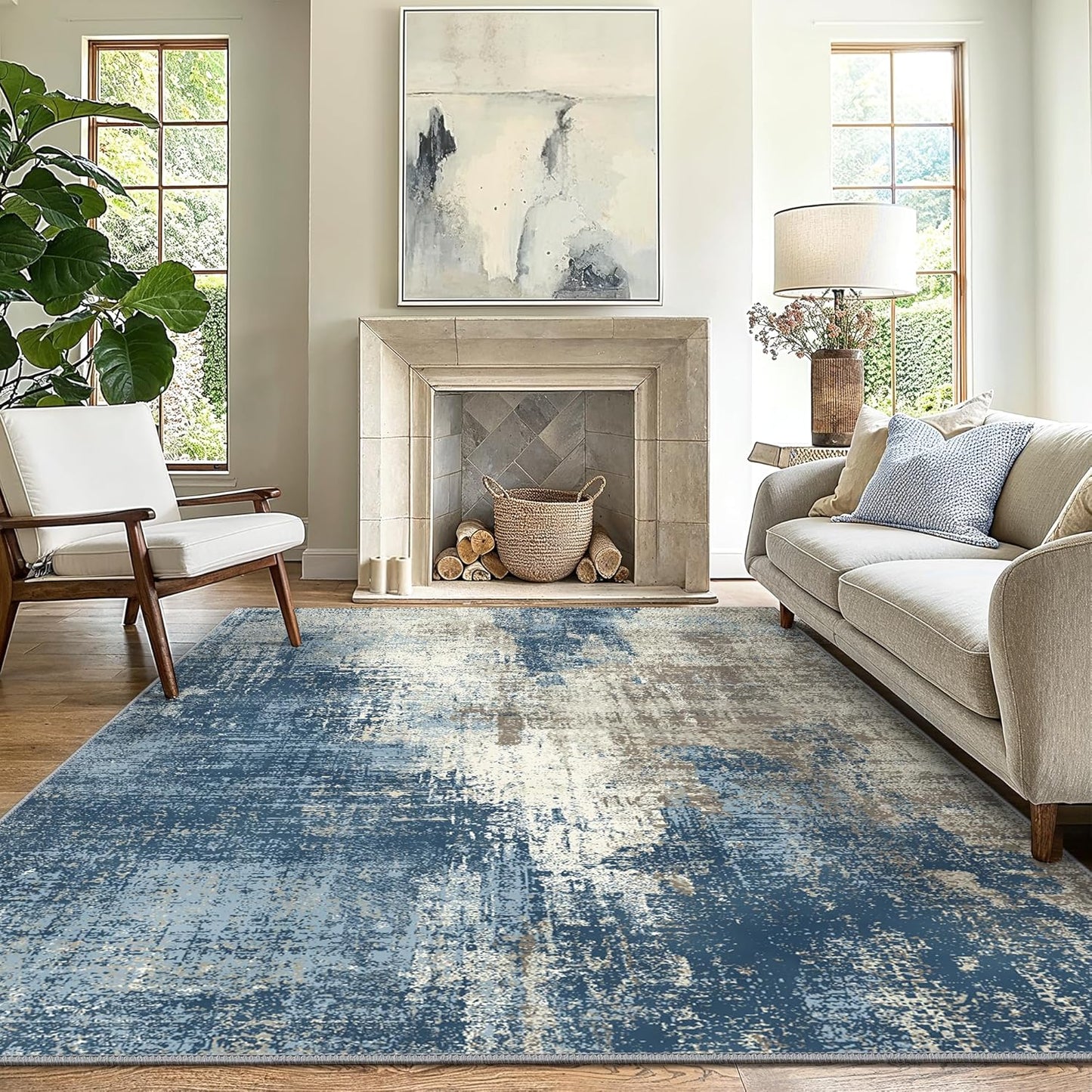 GENIMO Washable Area Rugs for Living Room and Bedroom Comfort