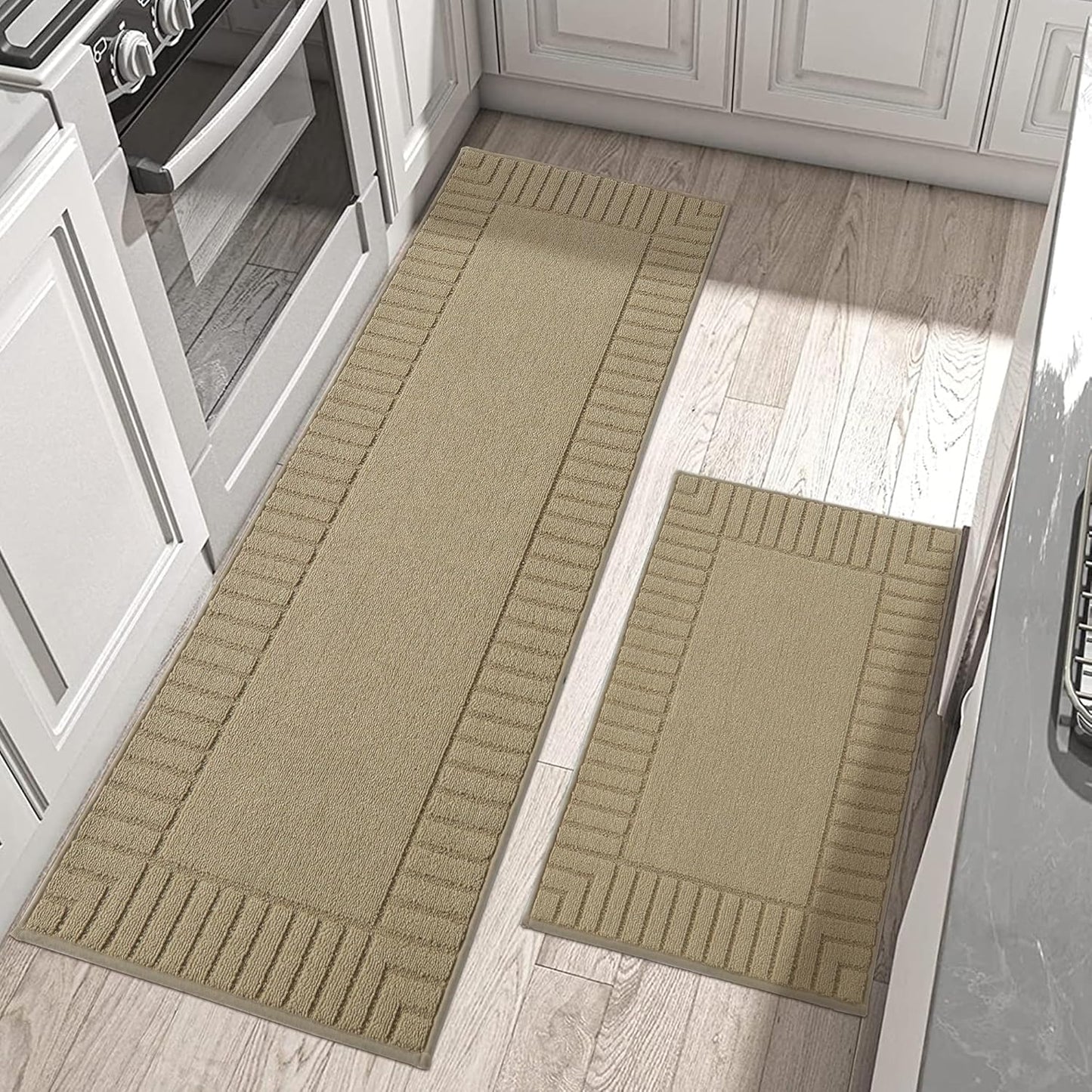 Anti-Slip Kitchen Rugs Set of 2 for Comfortable Cooking Space