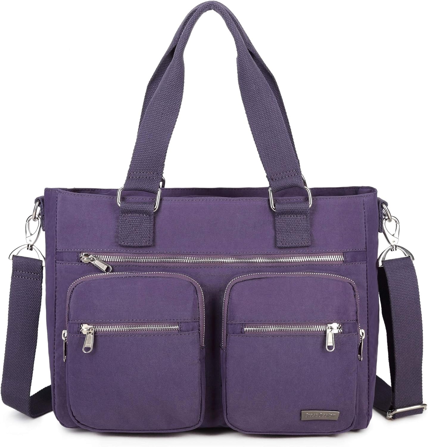 Crest Design Nylon Laptop Shoulder Bag for Teachers and Nurses