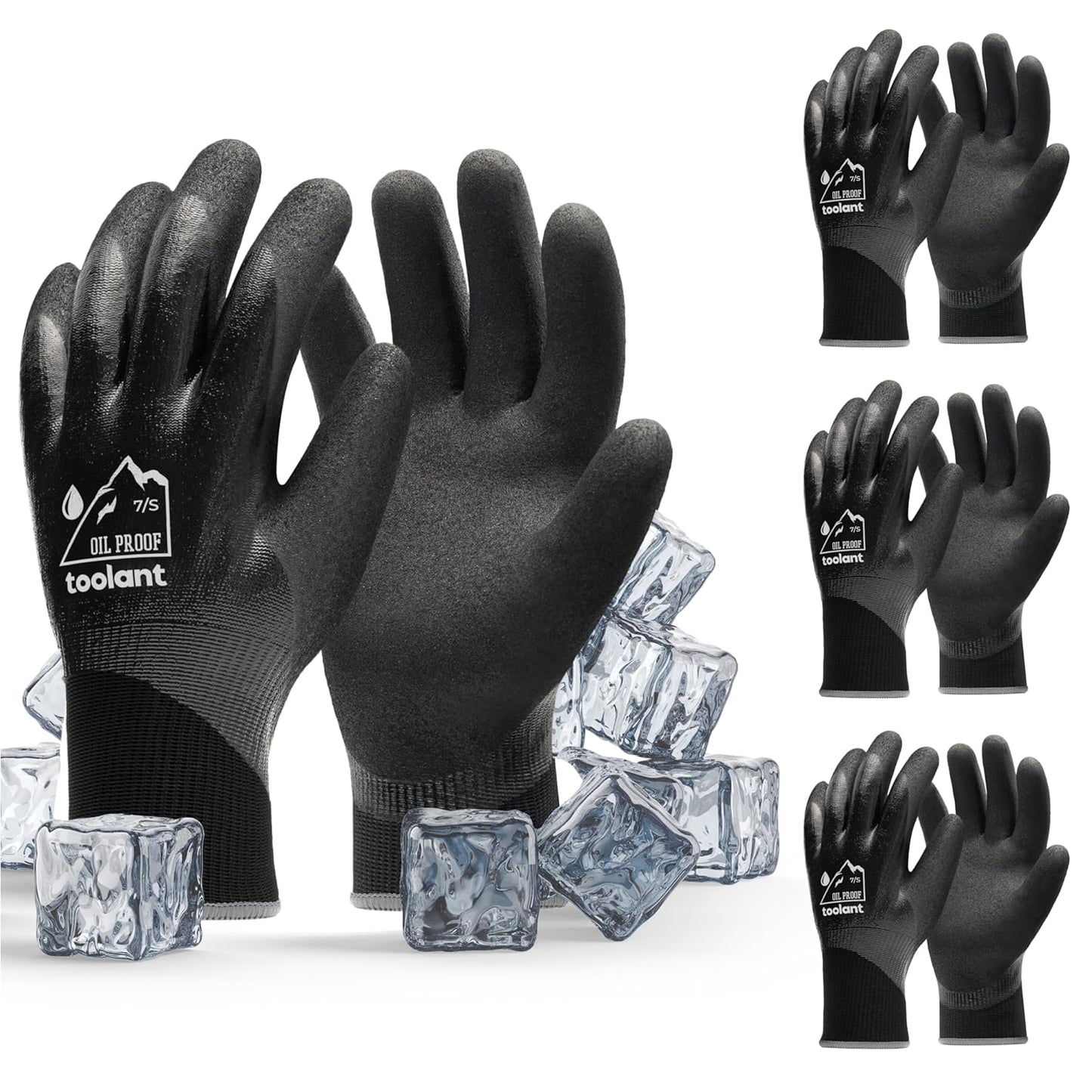 Waterproof Gloves Bulk Pack for Men and Women - 3 Pairs