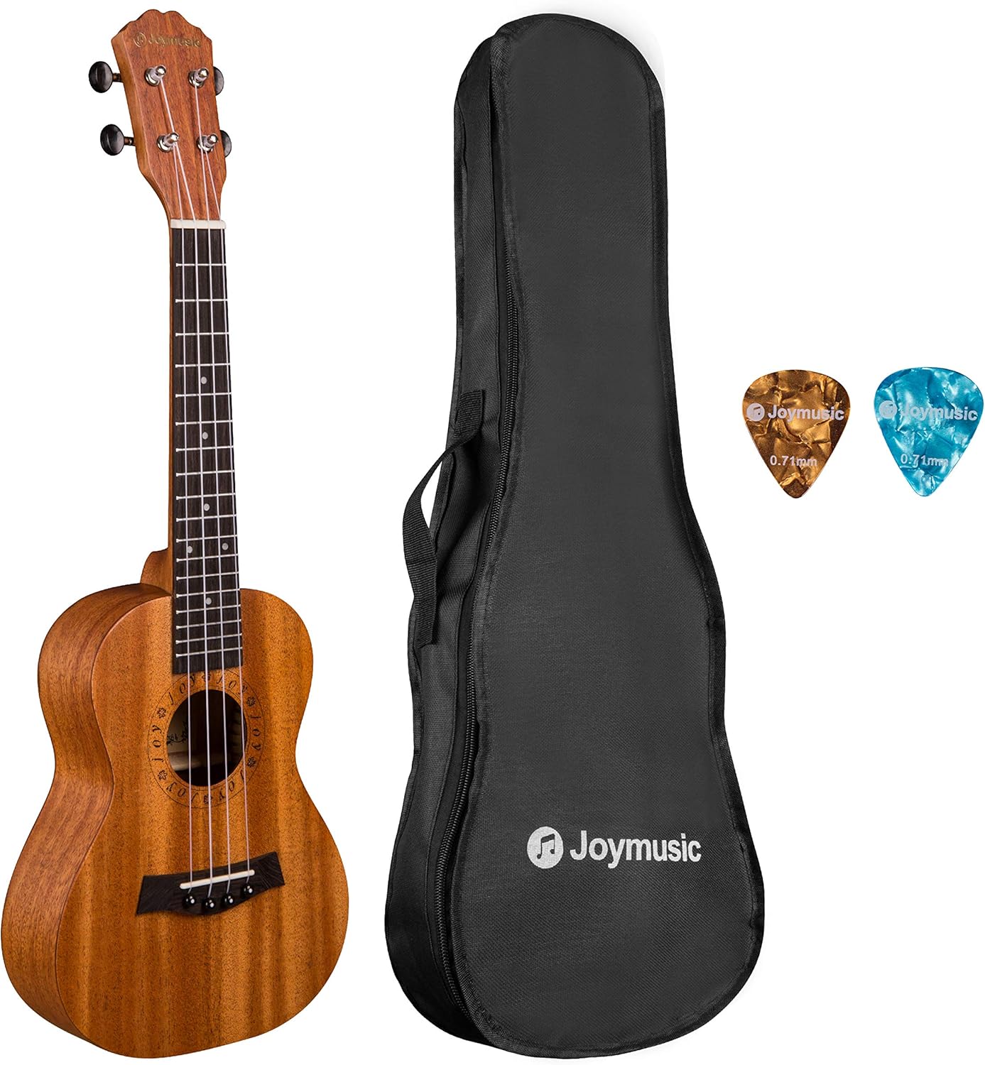 Joymusic 23 Inch Concert Mahogany Ukulele Kit for Beginners