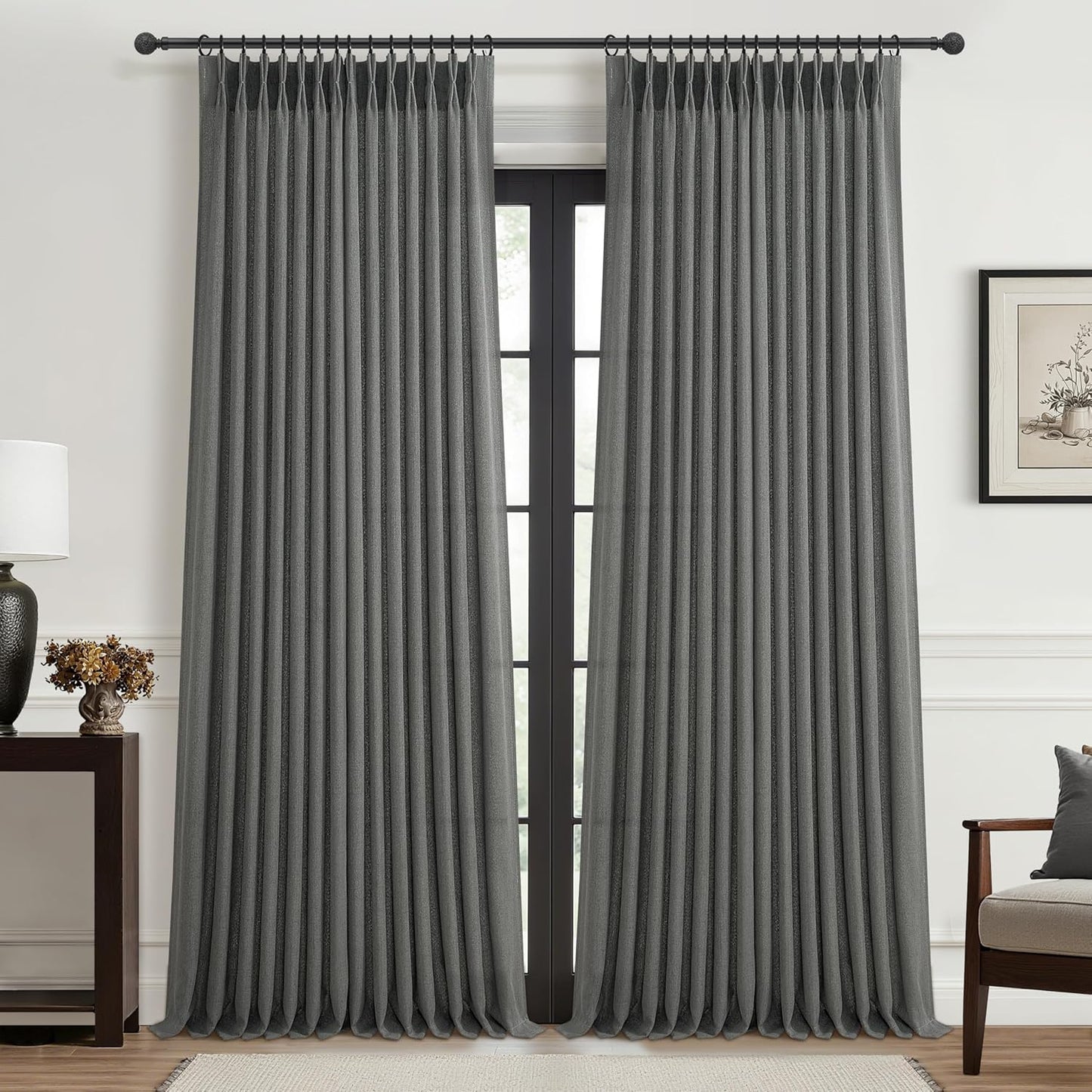 Natural Linen Semi Sheer Ceiling Curtains for Elegant Decor