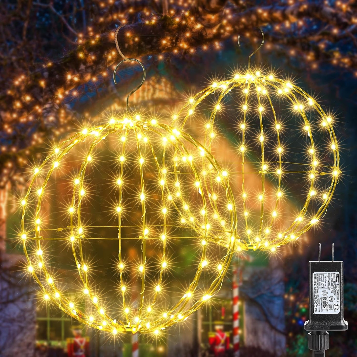 Outdoor Decorations Hanging Ball Lights with 120 LED Fairy Lights
