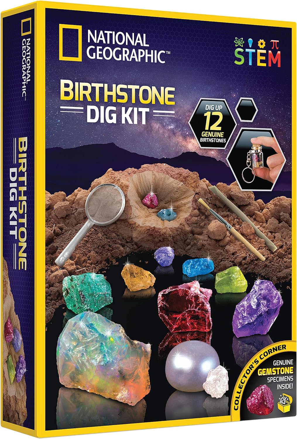 National Geographic Birthstone Dig Kit - Discover 12 Gemstones
