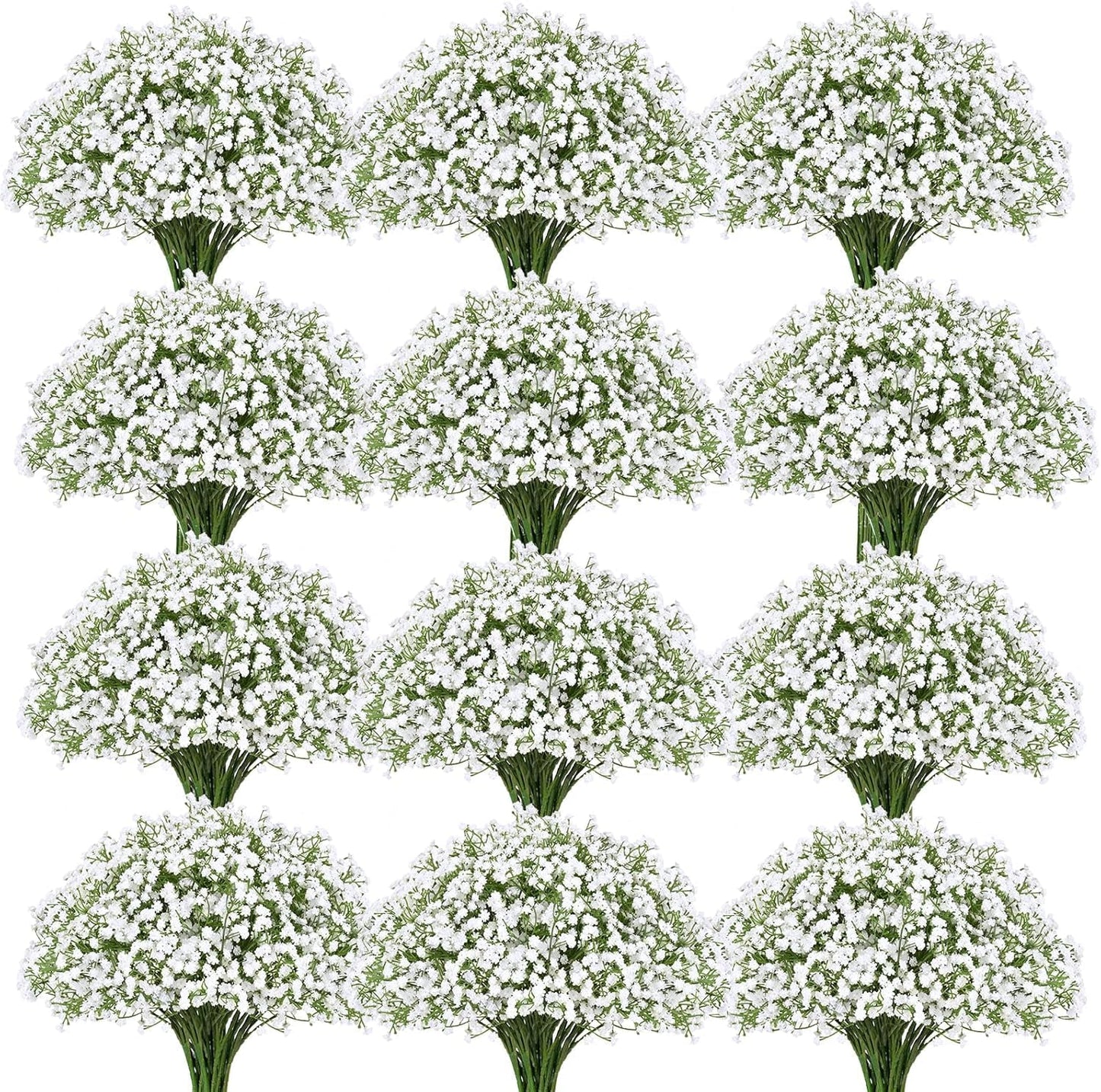 100 Pcs Artificial Baby's Breath Flowers for Wedding Decor