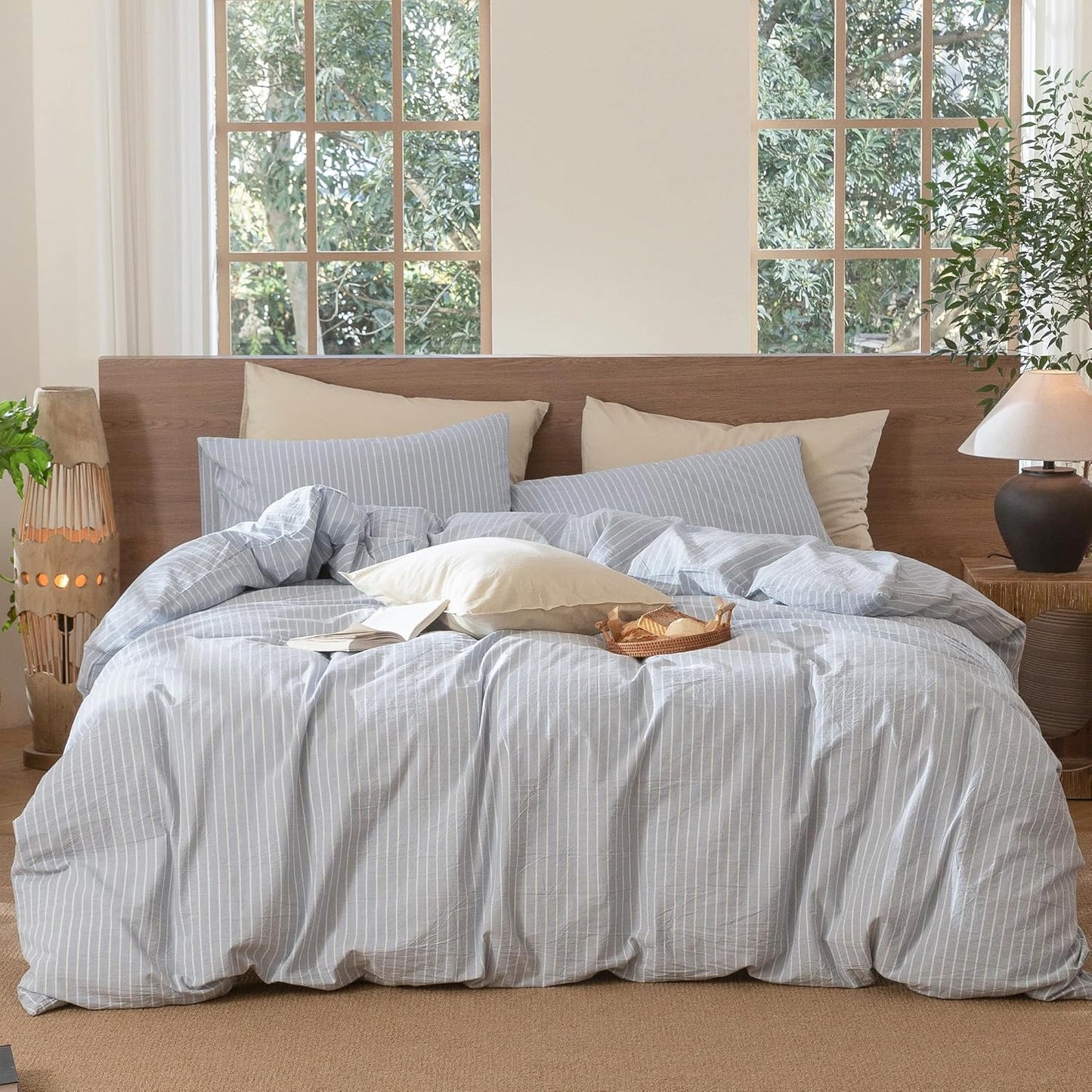 MooMee Striped Duvet Cover Set for Ultimate Comfort and Style