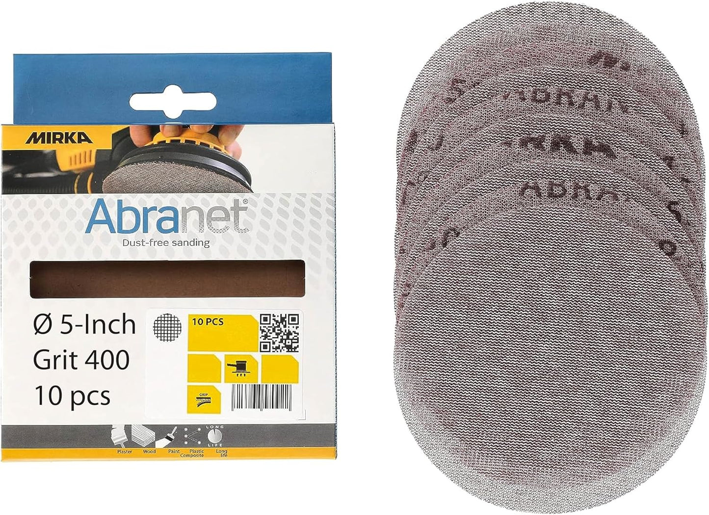 Mirka Abranet 5 Discs 400 Grit x10 - Effortless Sanding!