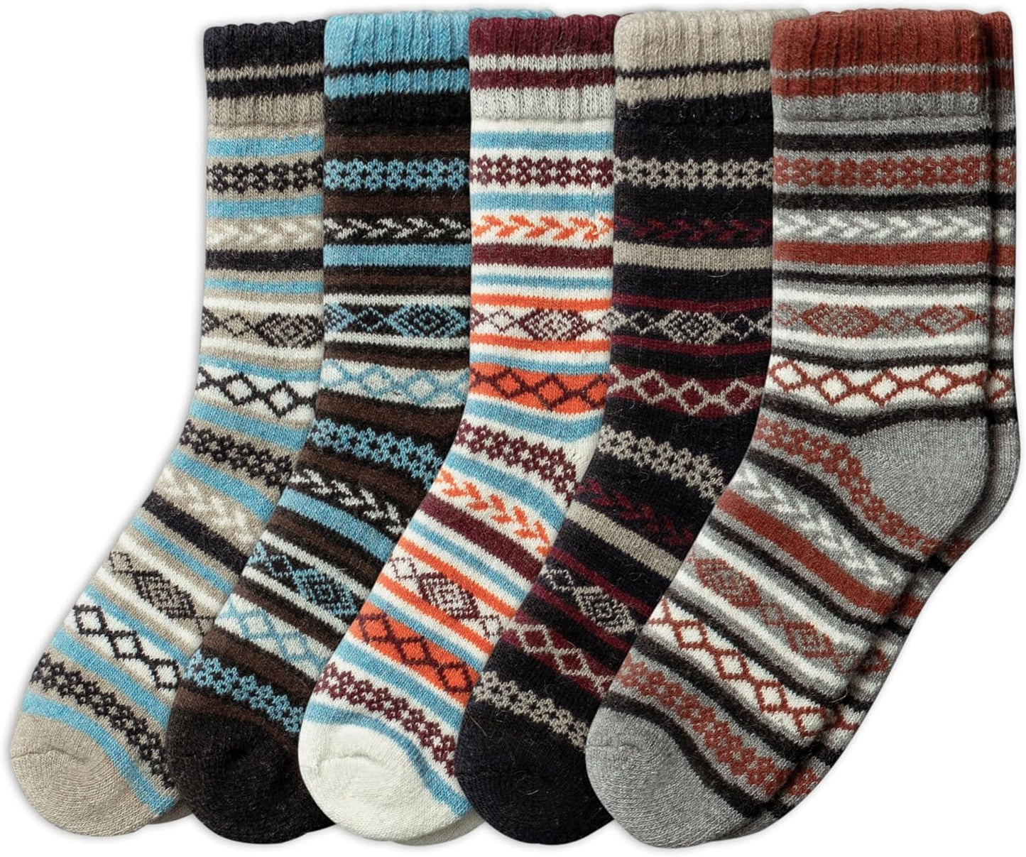Cozy Merino Wool Socks for Men & Women - 5 Pairs of Comfort