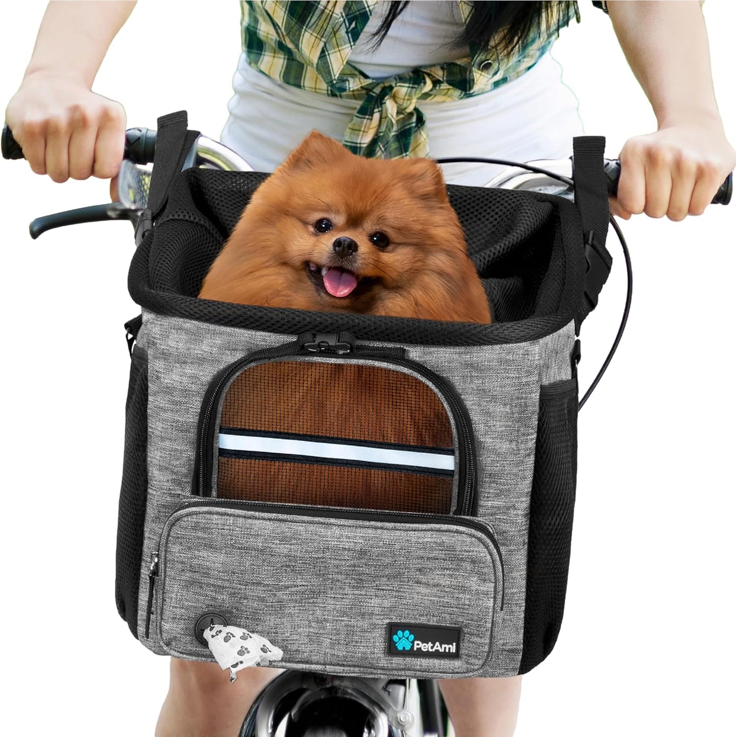 PetAmi Dog Bike Basket for Safe and Comfortable Rides