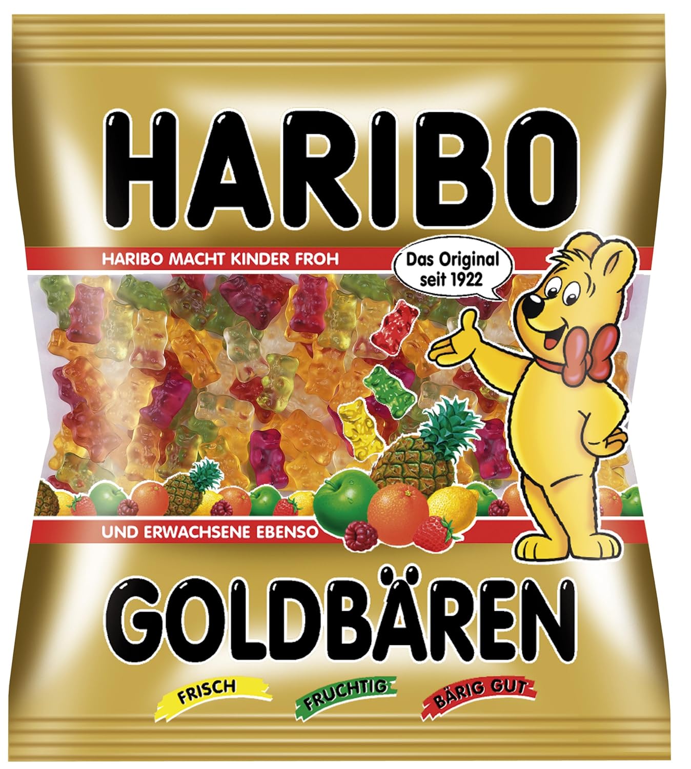 Haribo Gold Bear Gummy Candy 1kg x 2 Bags for Parties