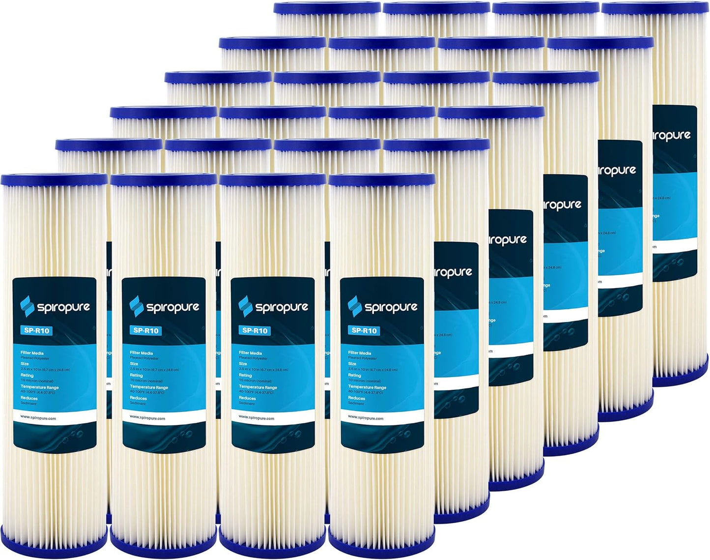 SpiroPure SP-R10 10 Micron Pleated Polyester Water Filter Cartridge