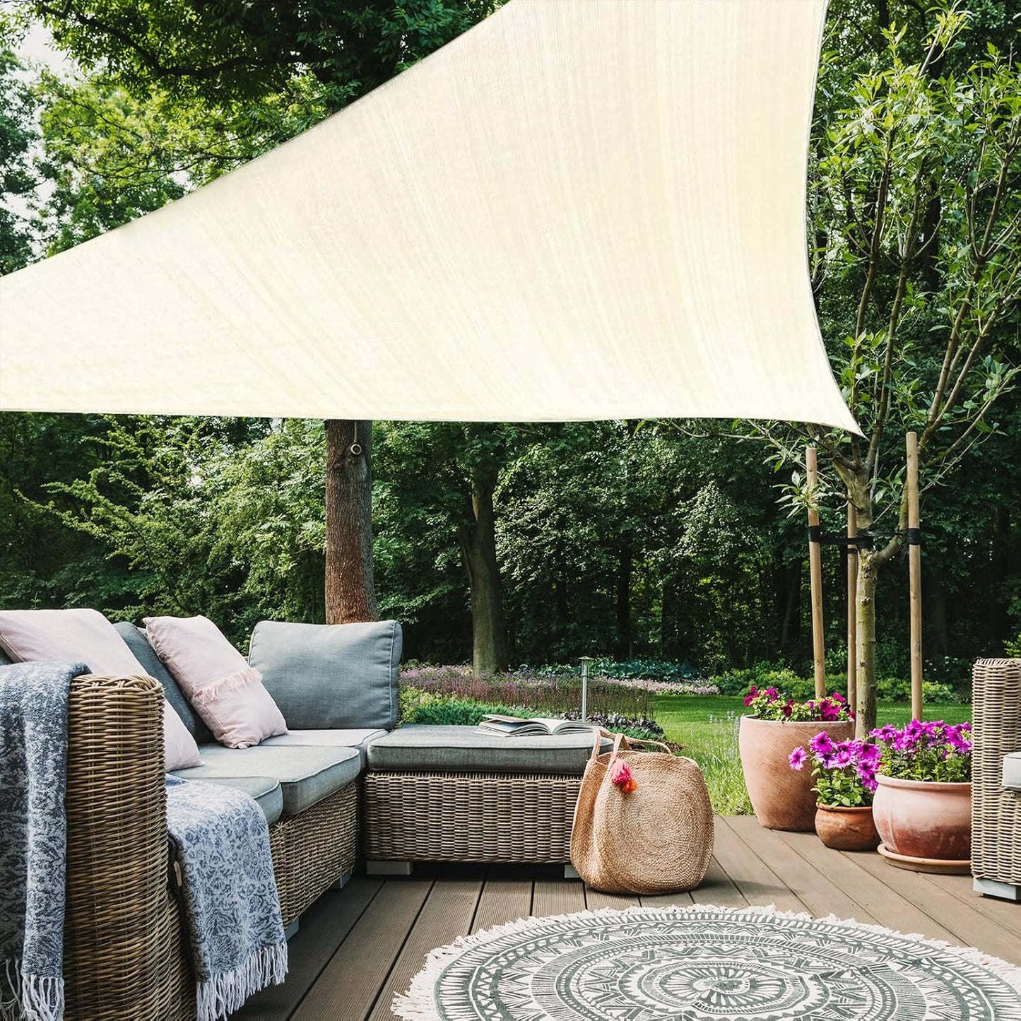 12ftx12ftx17ft Right Triangle Sun Shade Sail for Outdoor Spaces