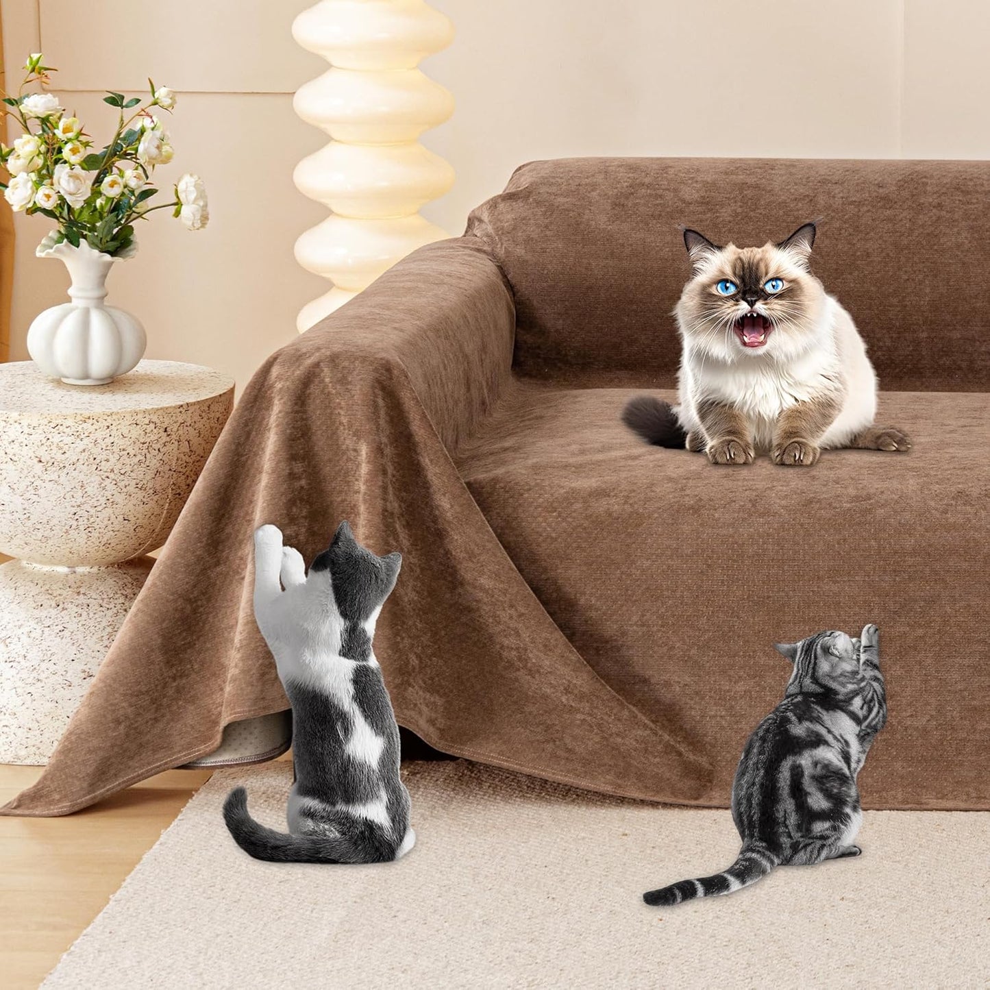 Cat Scratch Furniture Protector - Waterproof Couch Cover for Pets