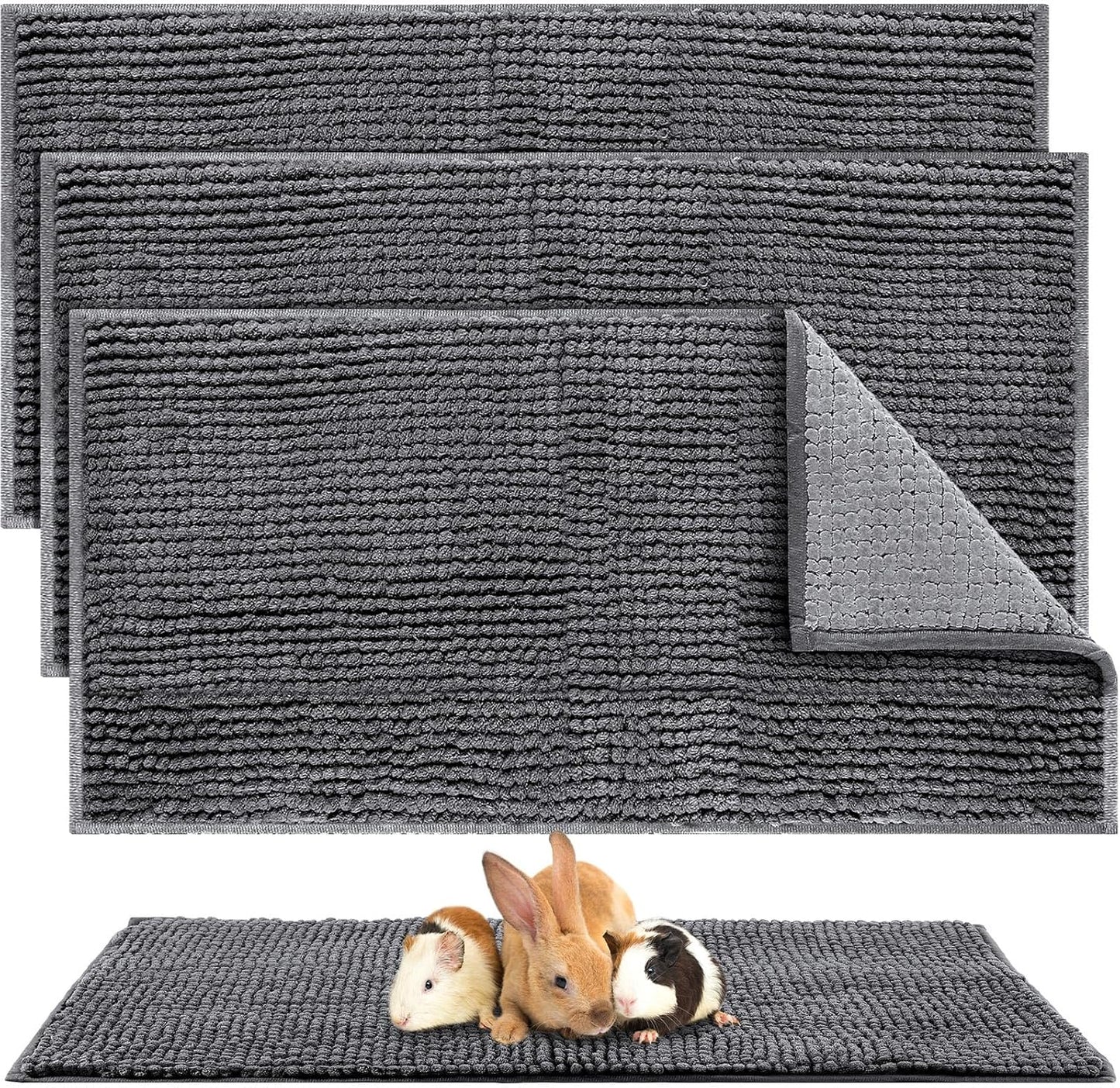 Guinea Pig Cage Liner 4 Pcs Washable Fleece Pee Pads for Pets