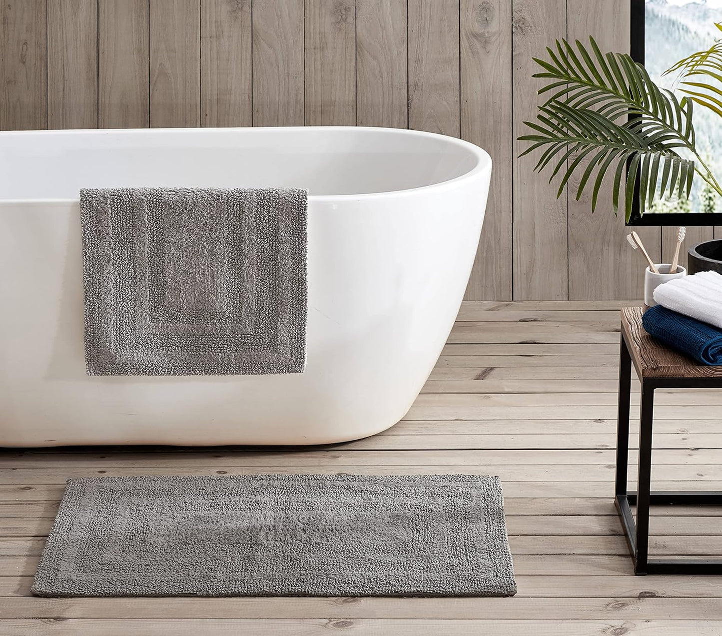 Soft Tufted Cotton Bathroom Rugs Set for Stylish Decor