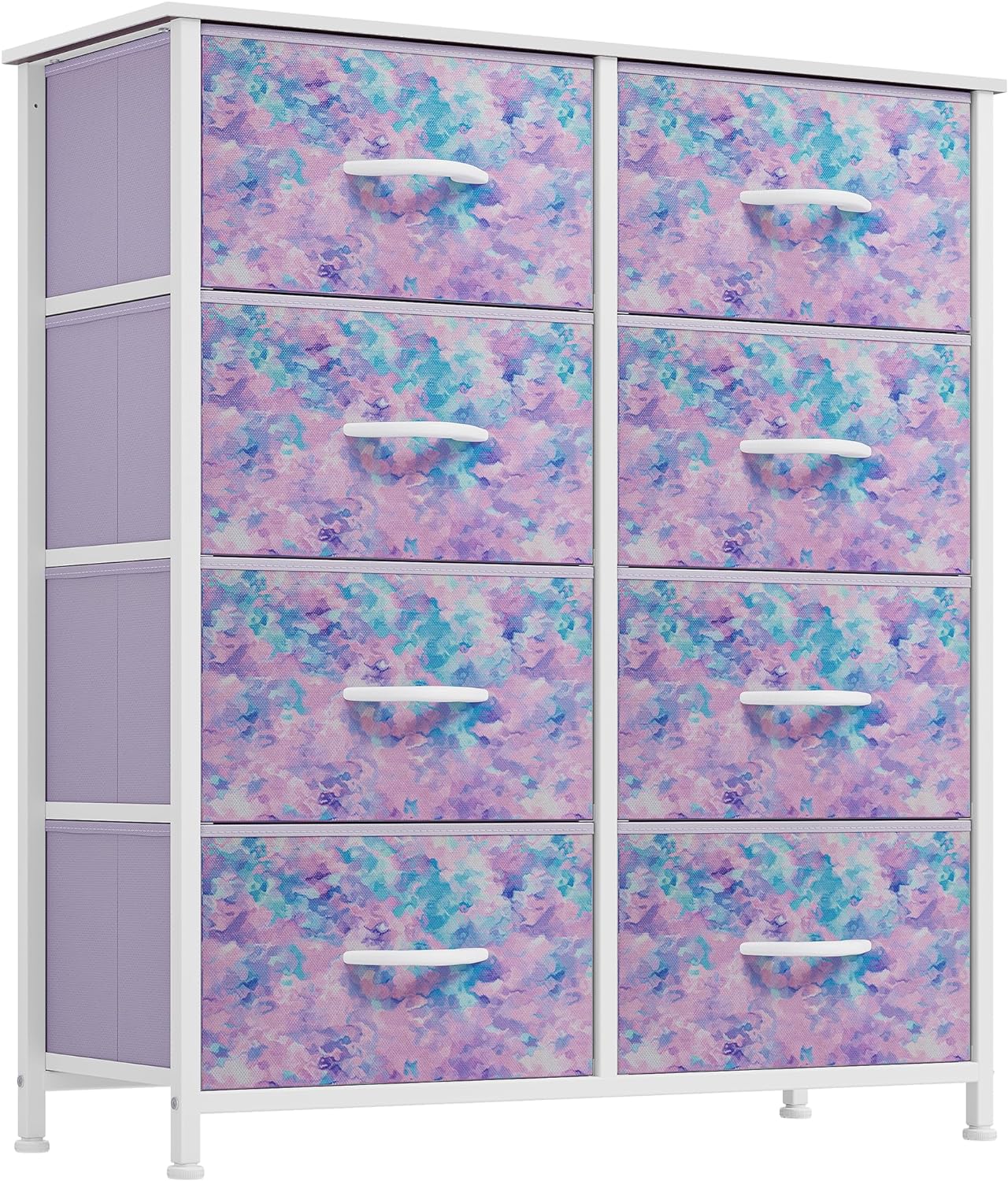 YITAHOME Purple Fabric Dresser with 8 Drawers for Storage