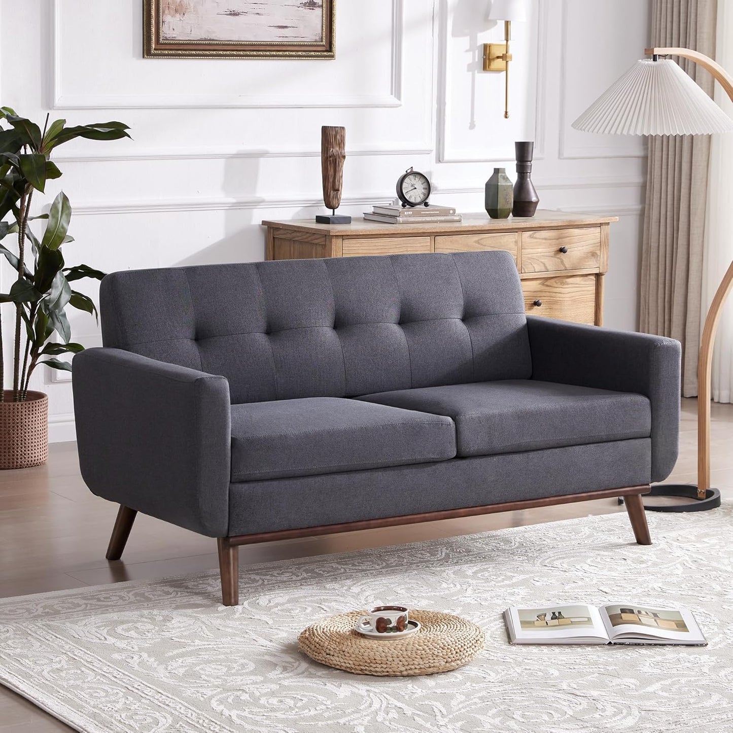 Kingfun 65in Loveseat Sofa for Stylish Living Room Decor