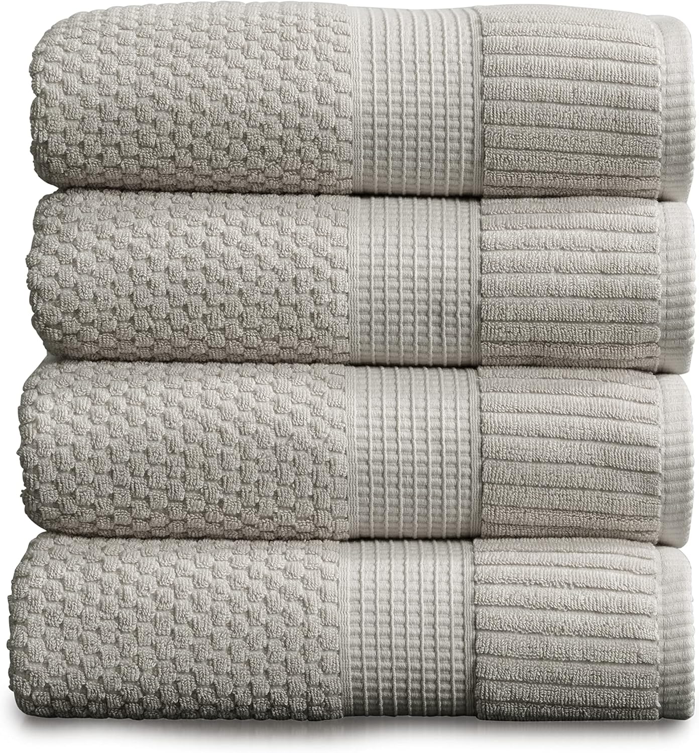 NY Loft 100% Cotton Bath Towels 4 Pack for Ultimate Comfort