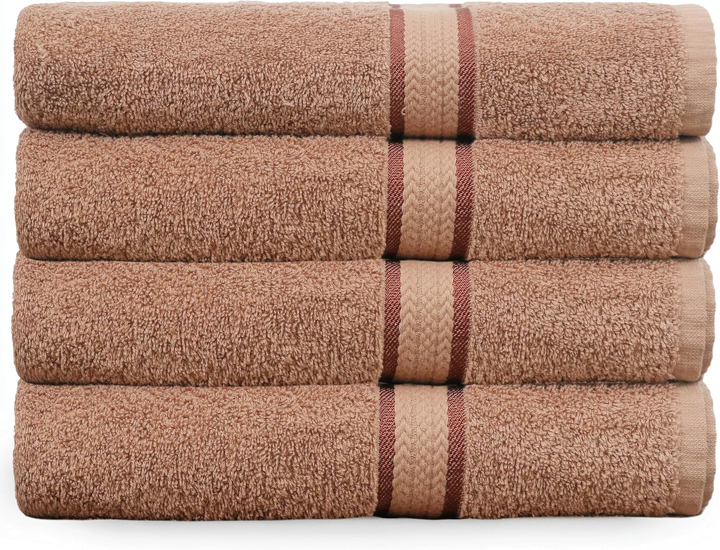 Ultra Soft Bath Towels 4-Pack - Plush Absorbent 100% Cotton