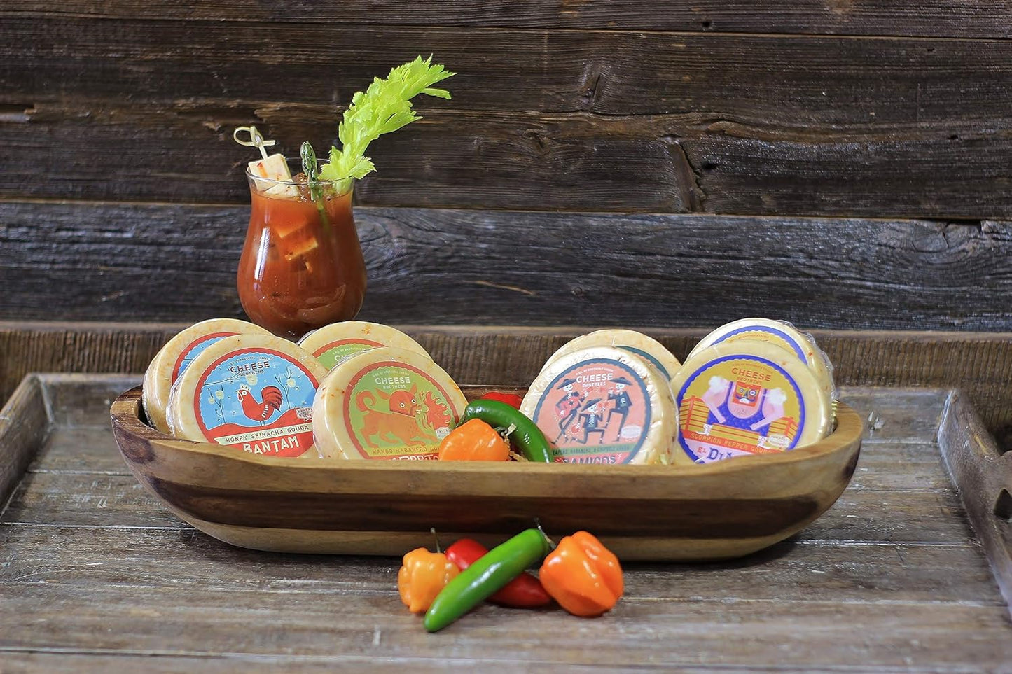Spicy Cheese Lovers Gift Box with Gouda Varieties from Wisconsin