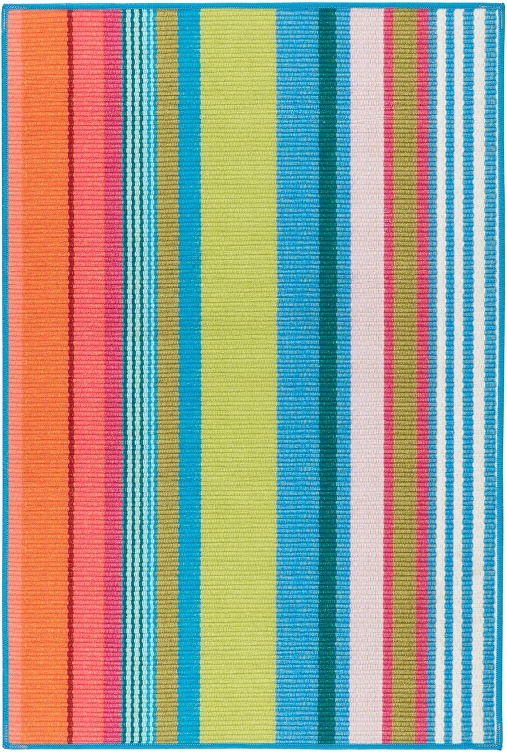 Mellie Stripe Machine Washable Rug, 2.5 X 8 Feet for Any Space