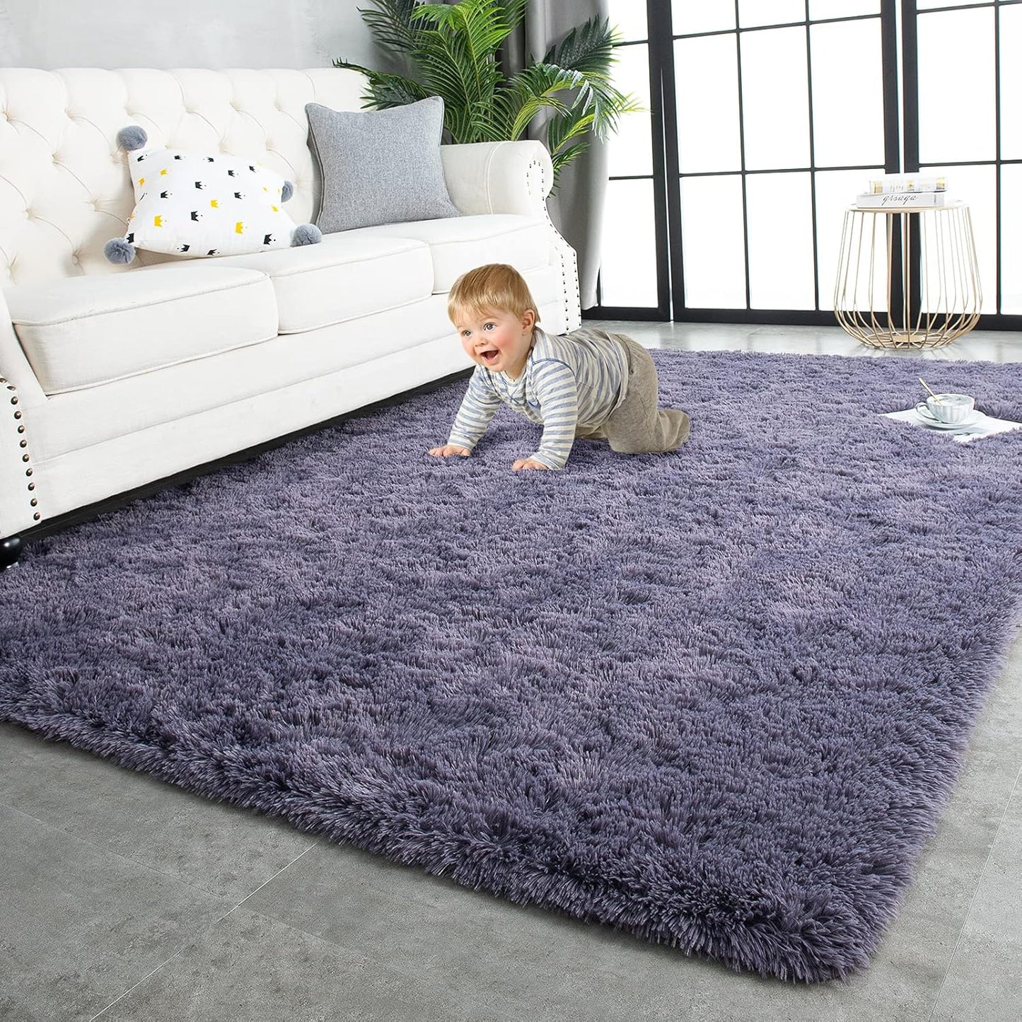 Super Soft Shaggy Rugs for Living Room and Bedroom Decor