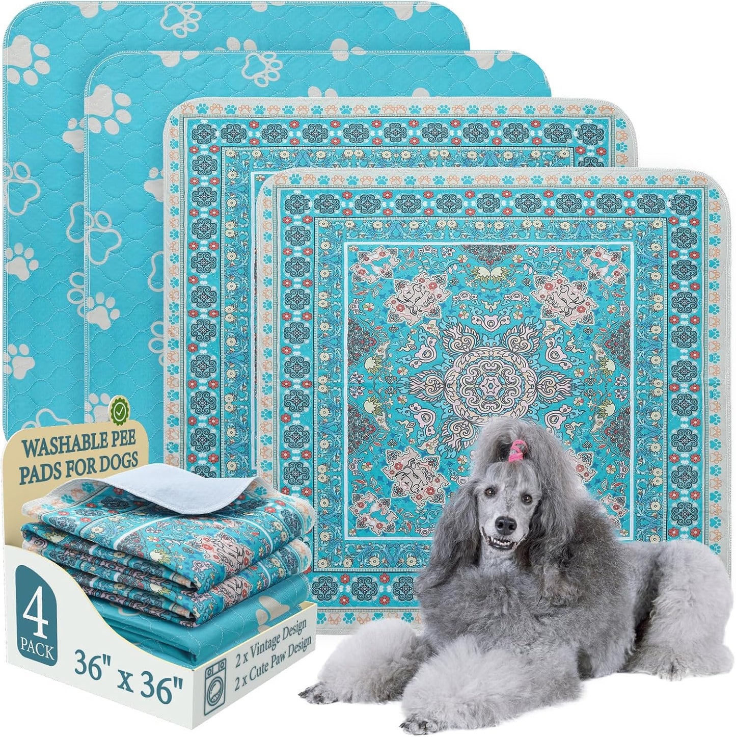 Homimp Washable Pee Pads for Dogs - Reusable and Stylish