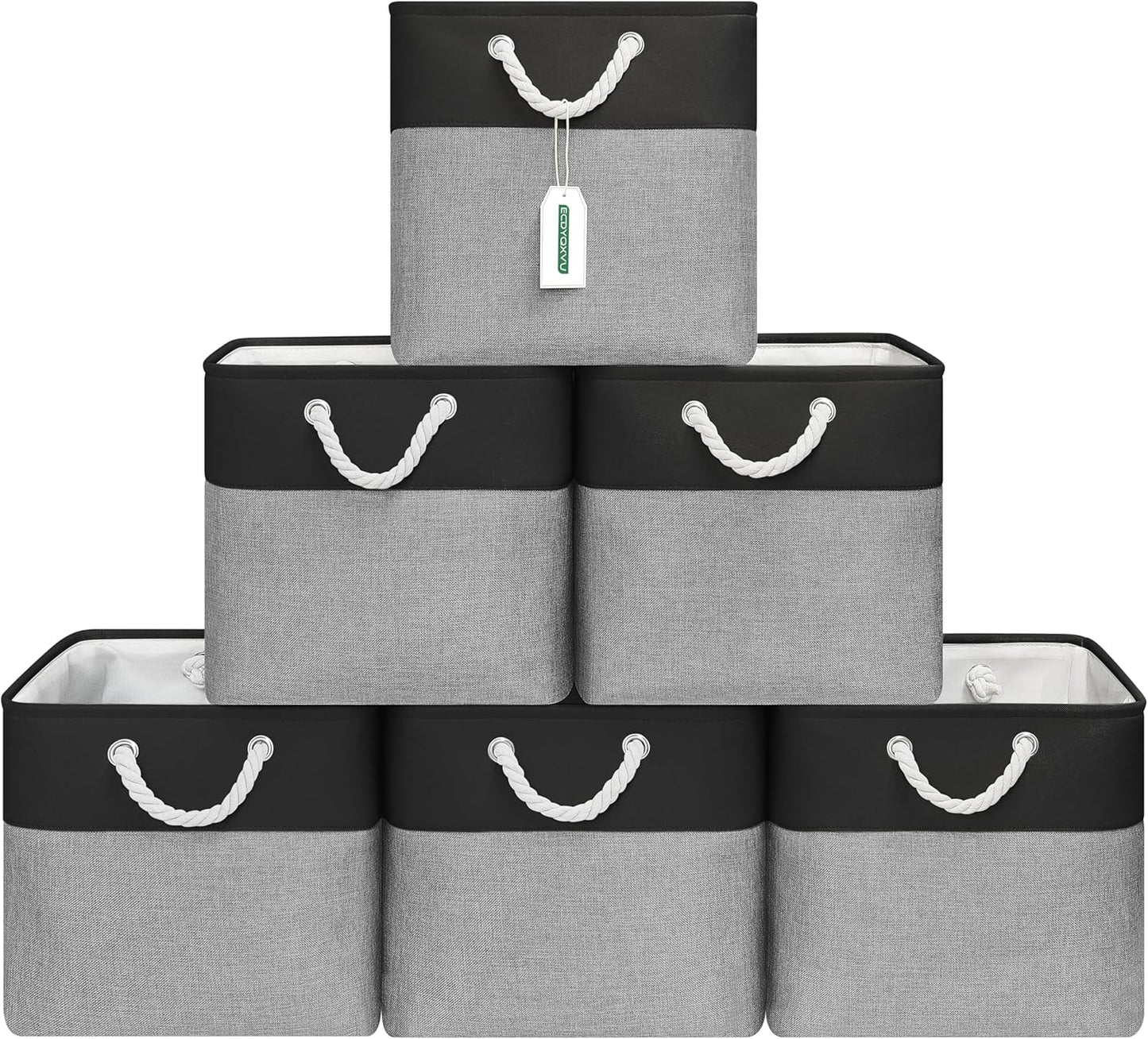 13x13 Inch Cube Storage Bins for Closet and Toy Organization