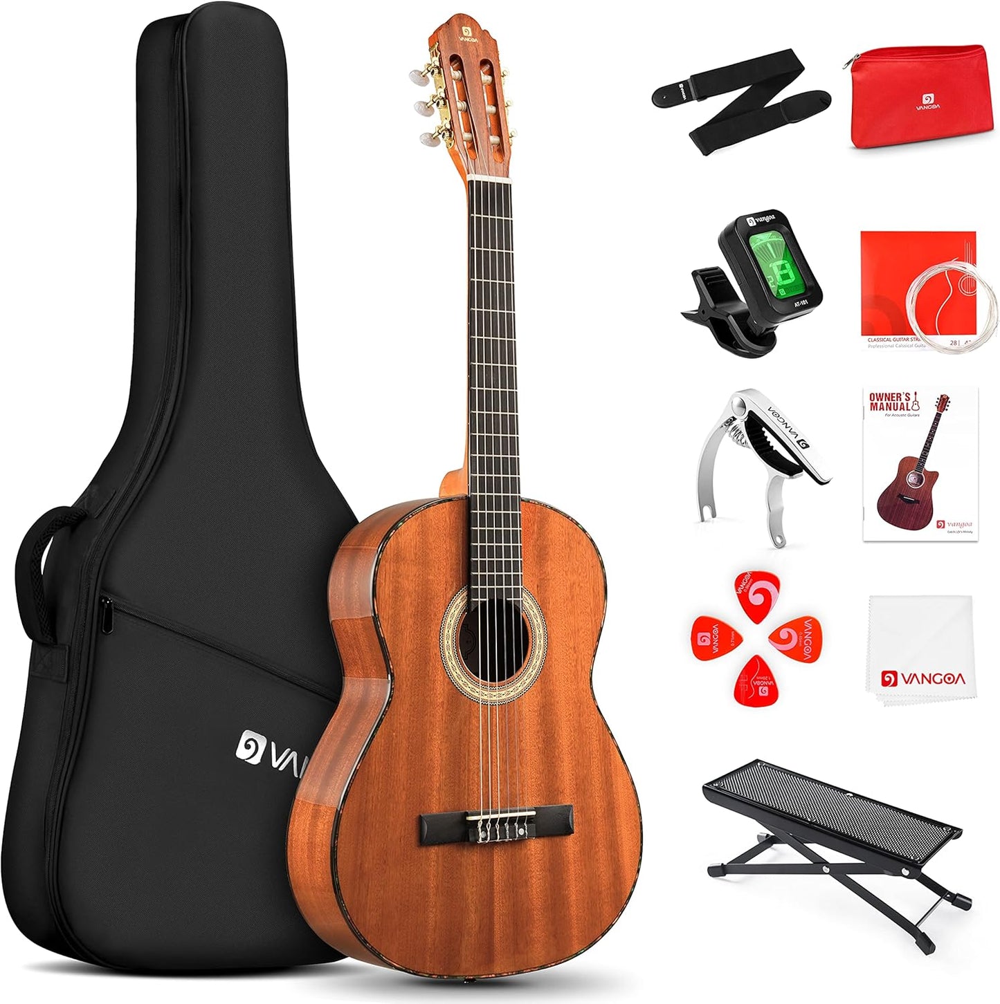 Vangoa Full Size Classical Guitar Bundle - Perfect for Beginner Adults