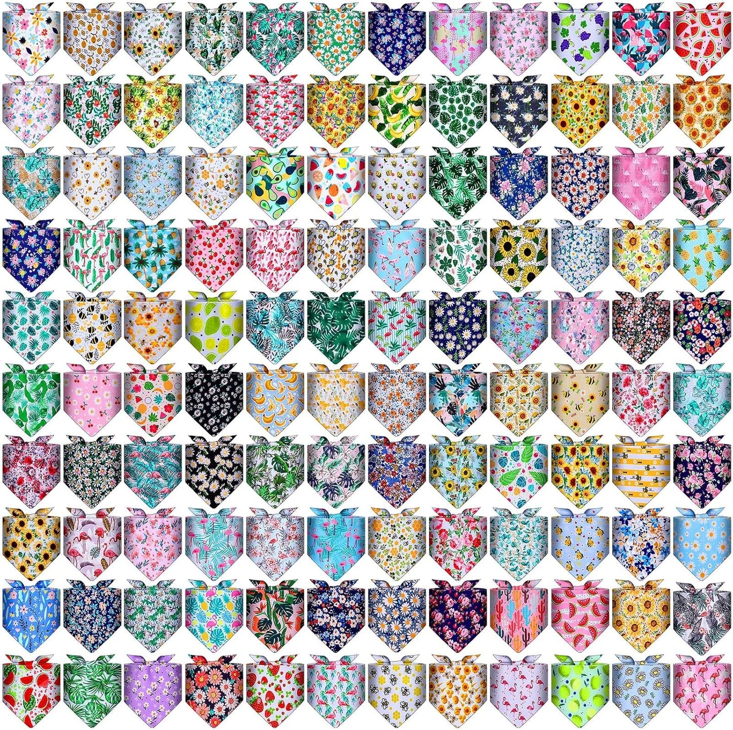 120 Pcs Halloween Dog Bandanas for Pets - Stylish Triangle Scarves