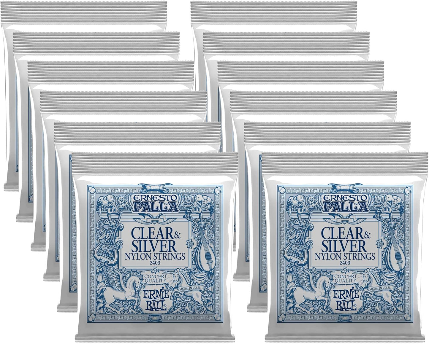 Ernie Ball Clear & Silver Classical Nylon Strings for Guitar