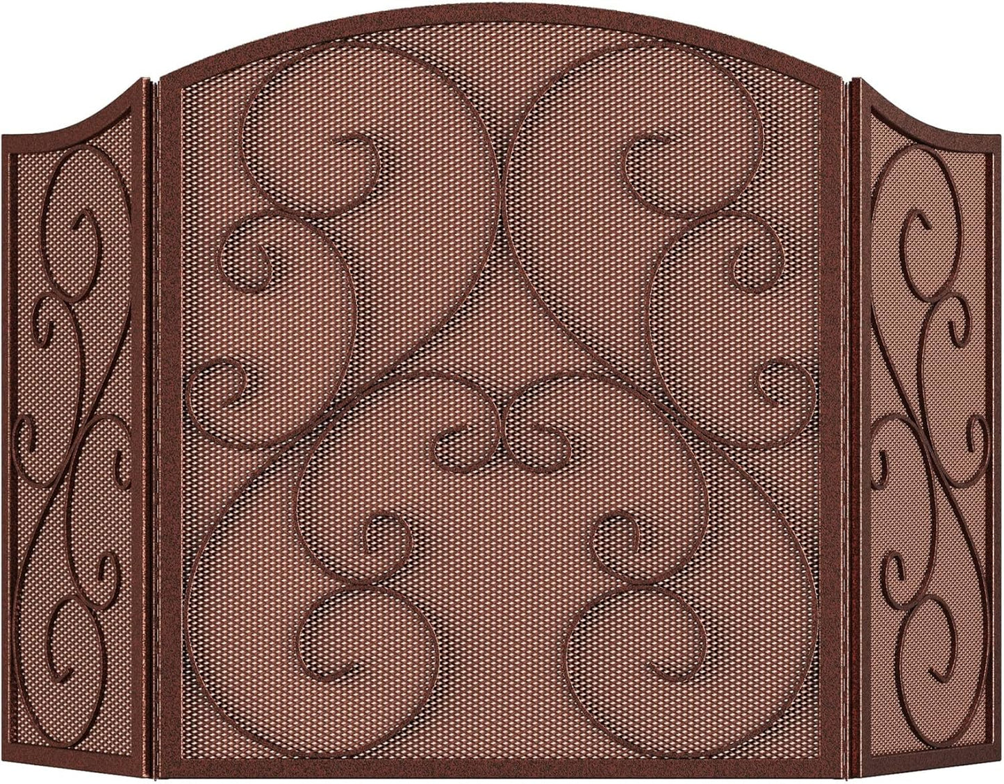 Fire Beauty Fireplace Screen 3 Panel Wrought Iron Spark Guard