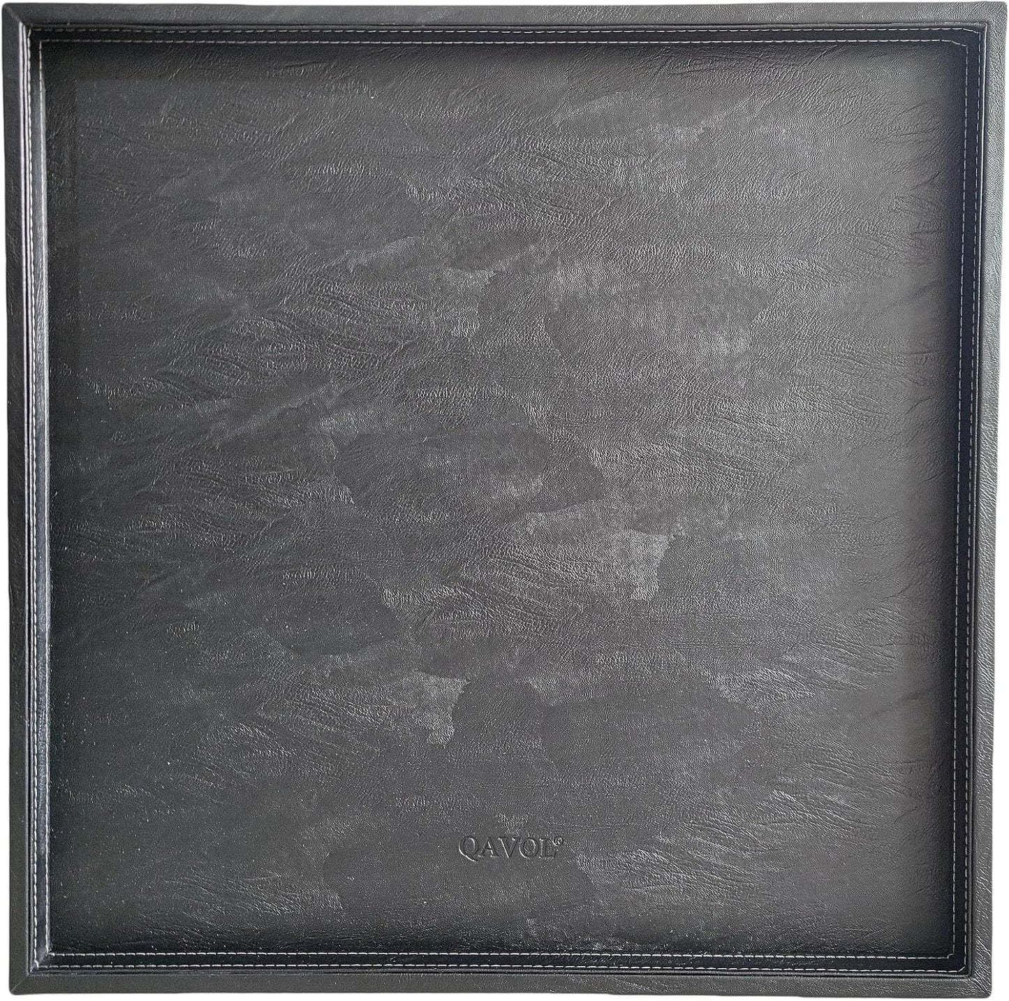 Luxury Leather Square Oversized Service Tray for Home & Parties