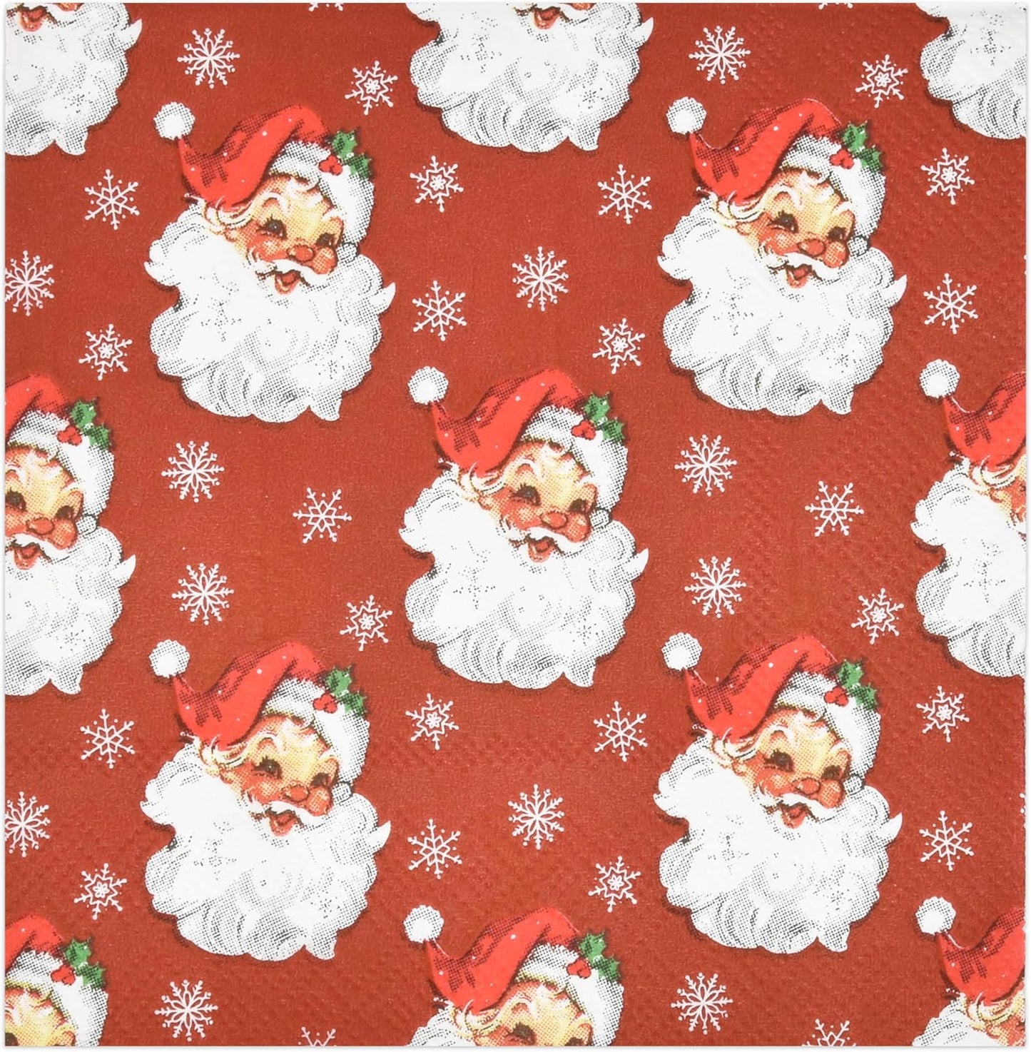 100 Christmas Santa Cocktail Napkins - Festive Party Decor