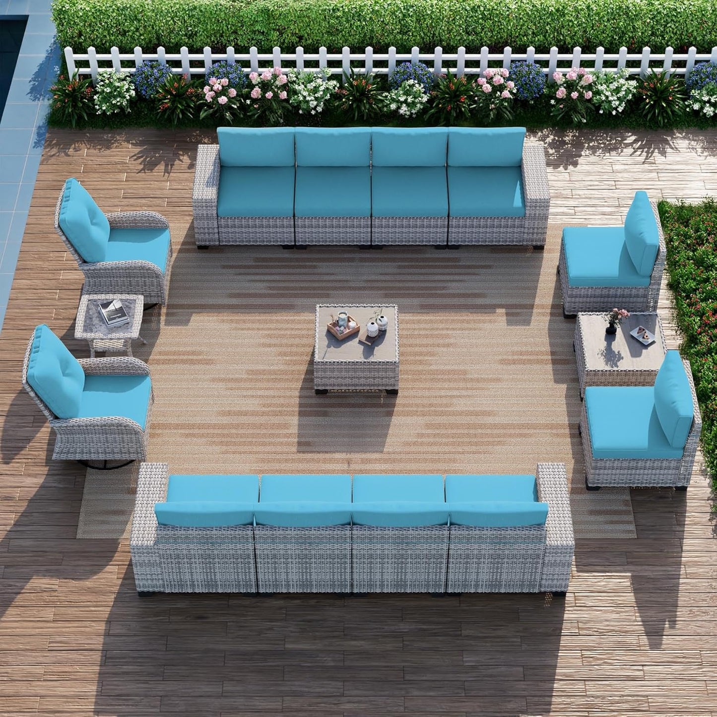 Transform Your Outdoor Space with 15-Piece Patio Furniture Set