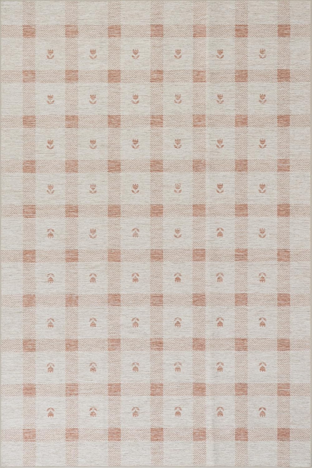 Zale Peach Machine Washable Rug Runner - Stylish and Practical