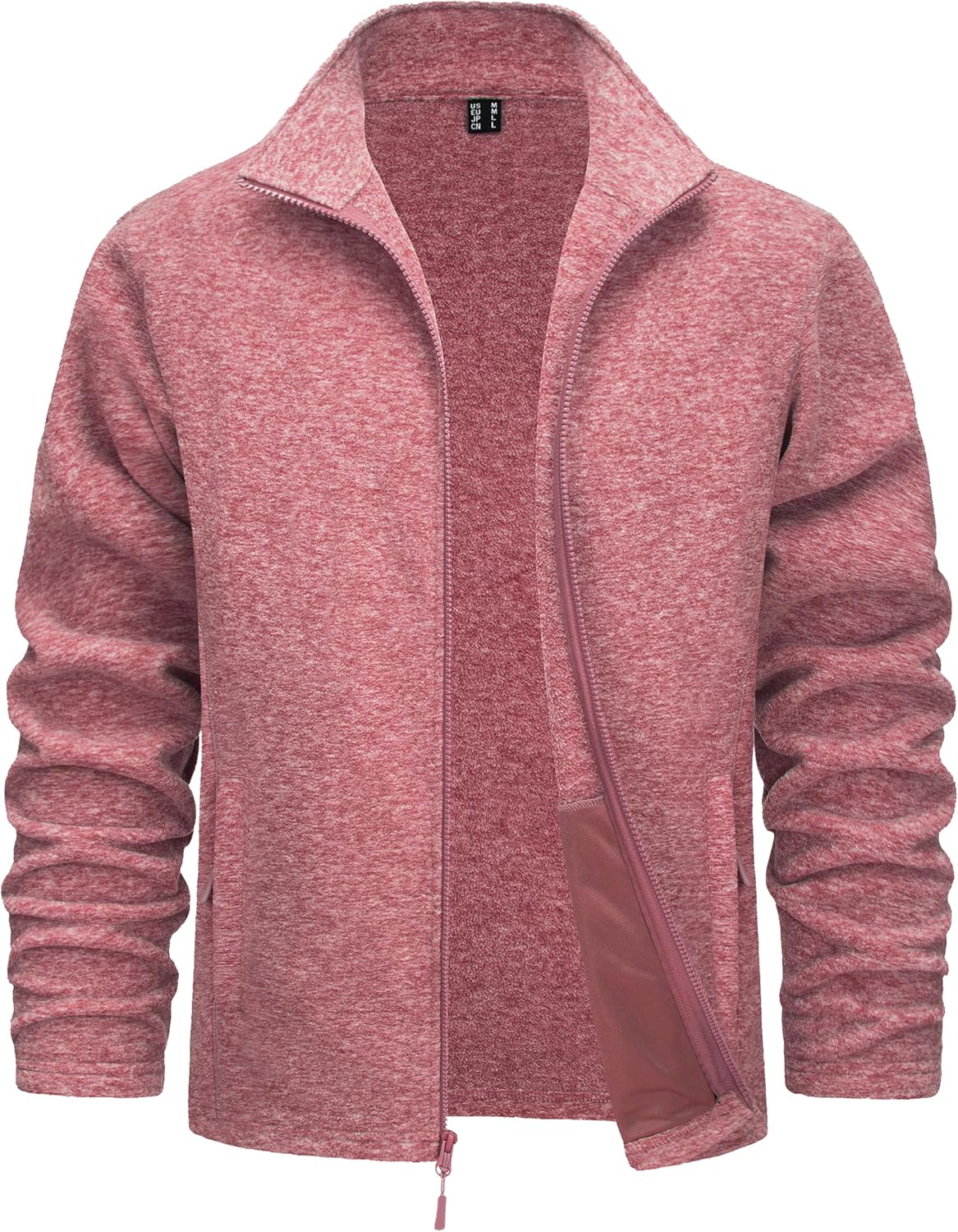 TACVASEN Men's Fleece Jackets Full Zip Lightweight Warm Coats