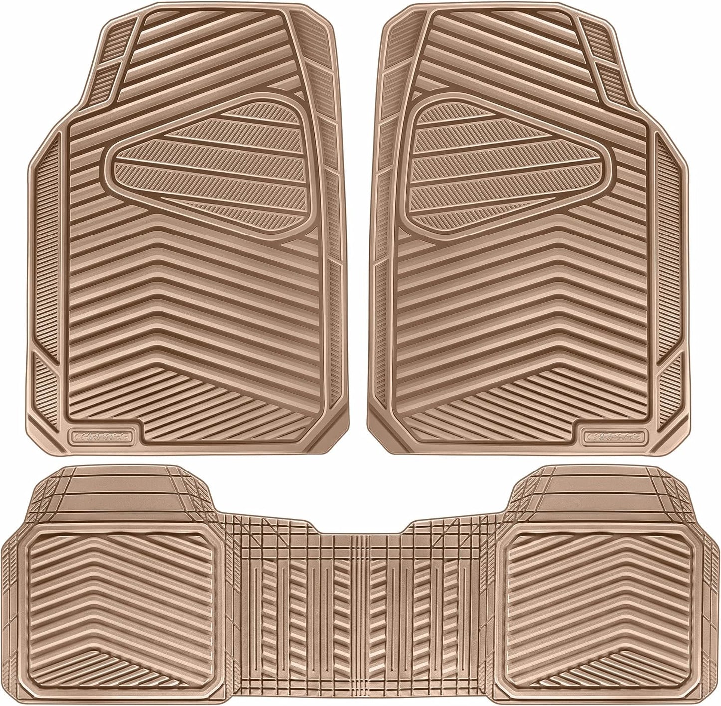 CAR PASS Heavy Duty Rubber Car Mats for All Weather Protection