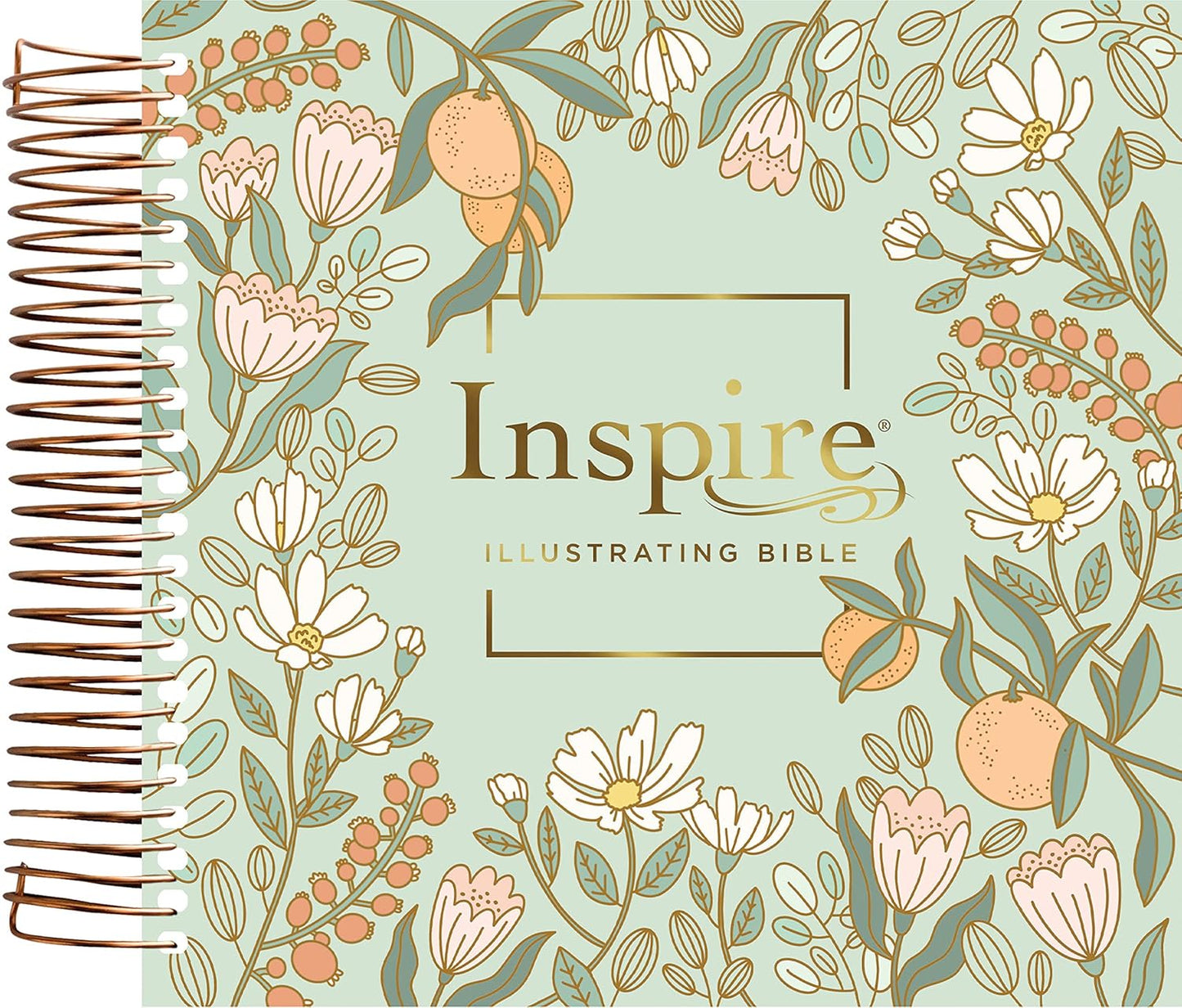 NLT DaySpring Inspire Illustrating Bible with Mint Floral Design
